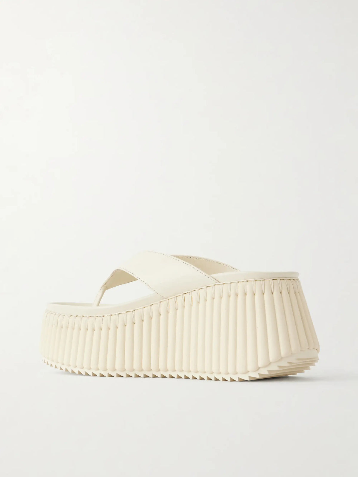 Nama Leather Platform Flip Flops