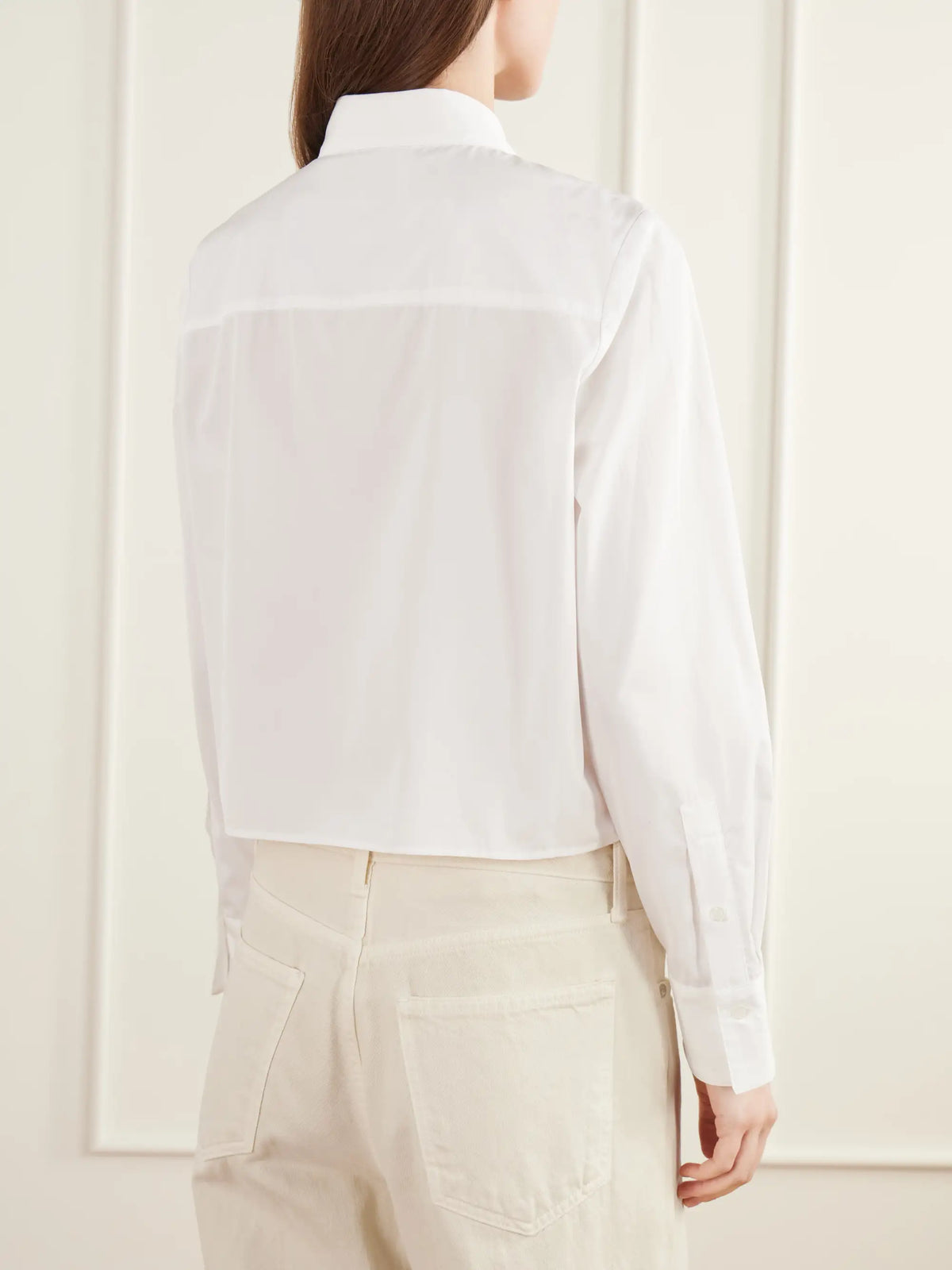 TWP Mon Cherie Cropped Pintucked Cotton-poplin Shirt
