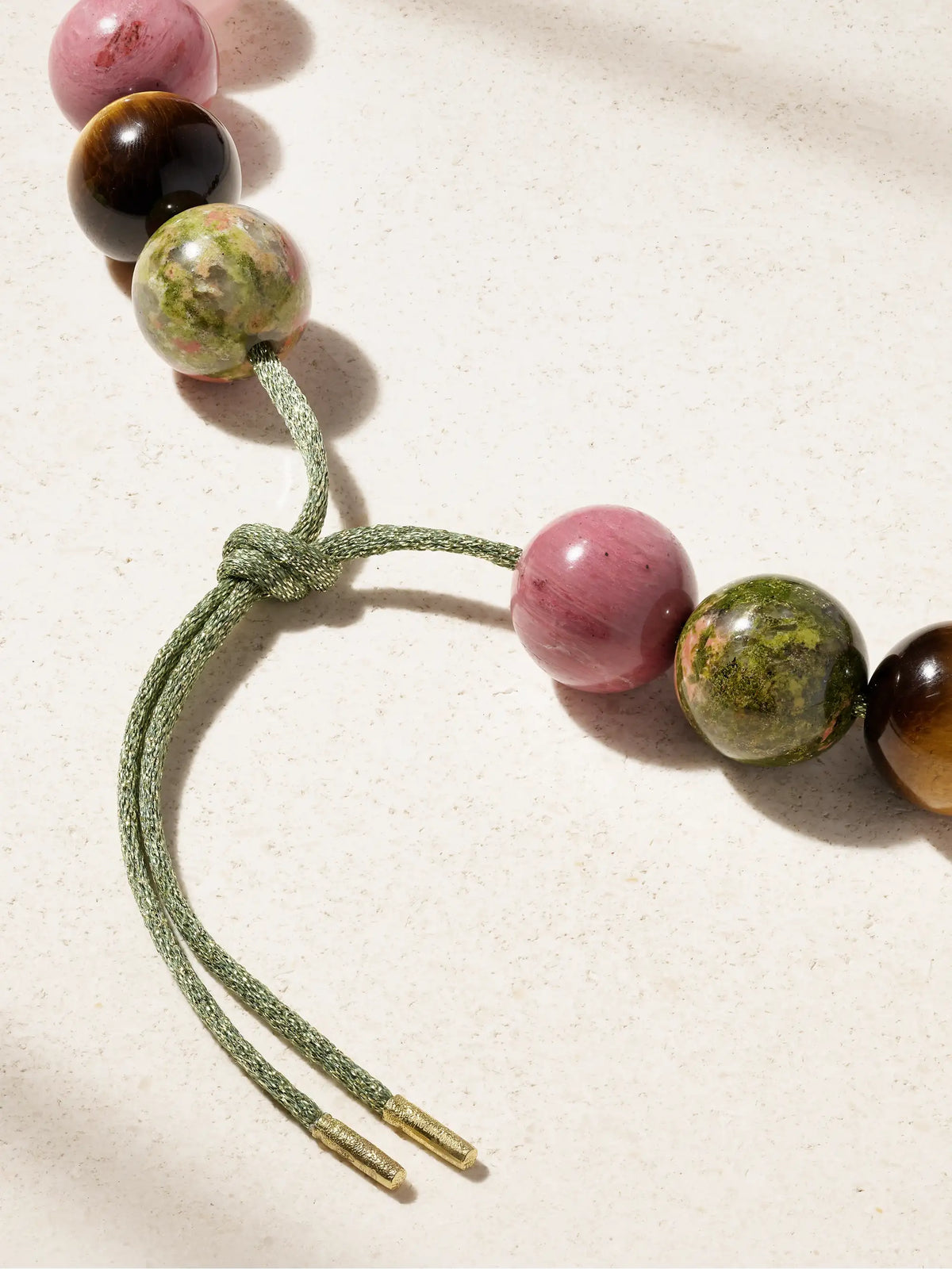 Alphabet Downtown 18-karat Gold, Multi-stone And Lurex Necklace