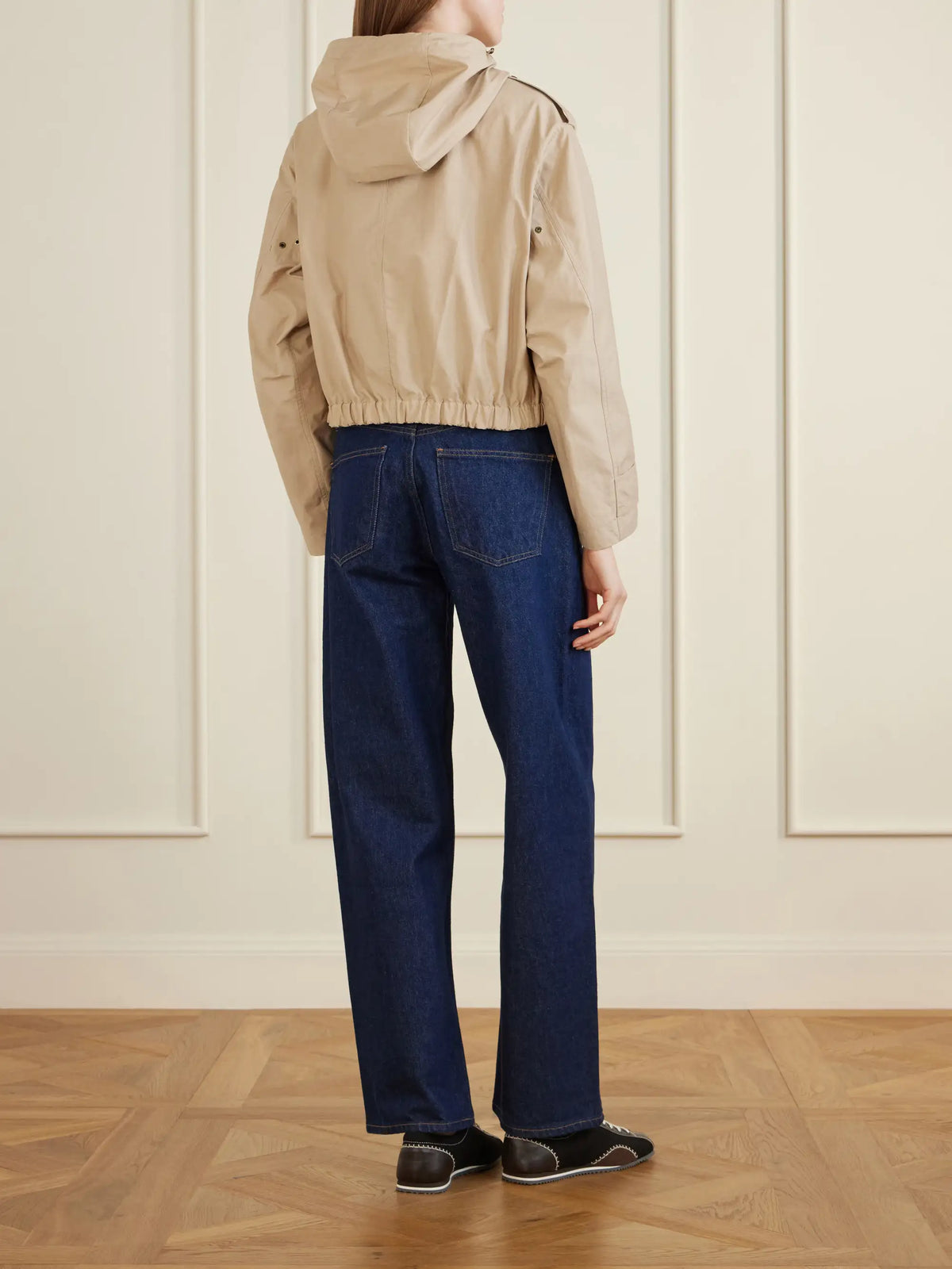 Carex Hooded Cotton-blend Poplin Cropped Jacket