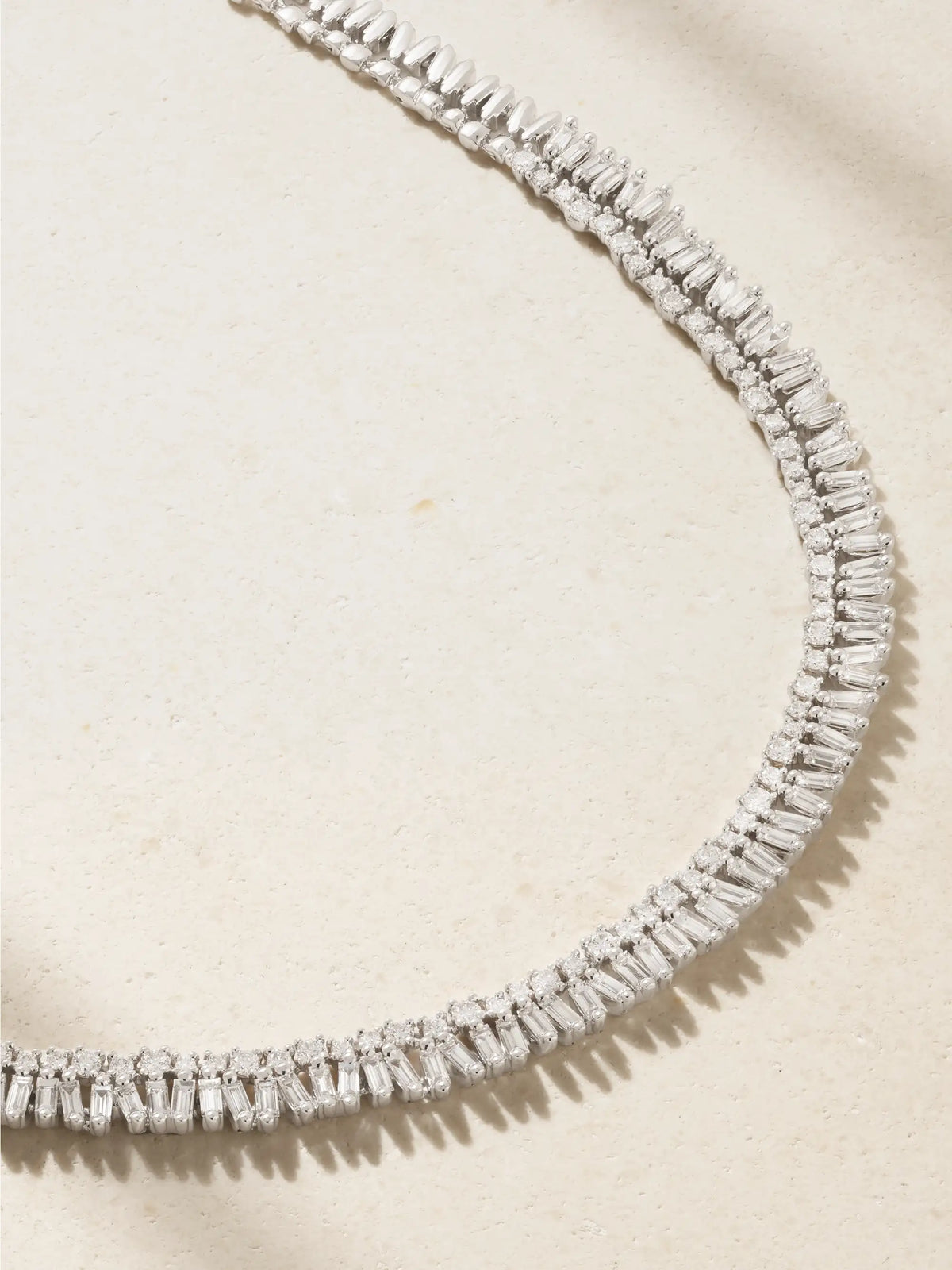 18-karat White Gold Diamond Tennis Necklace