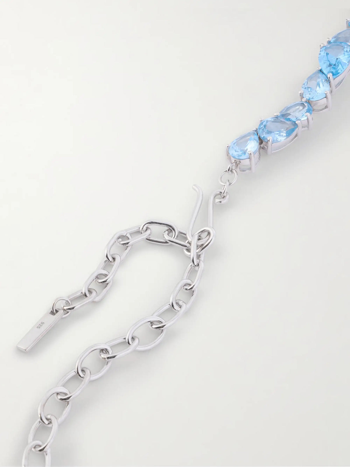 Recycled Silver, Cubic Zirconia And Synthetic Spinel Necklace