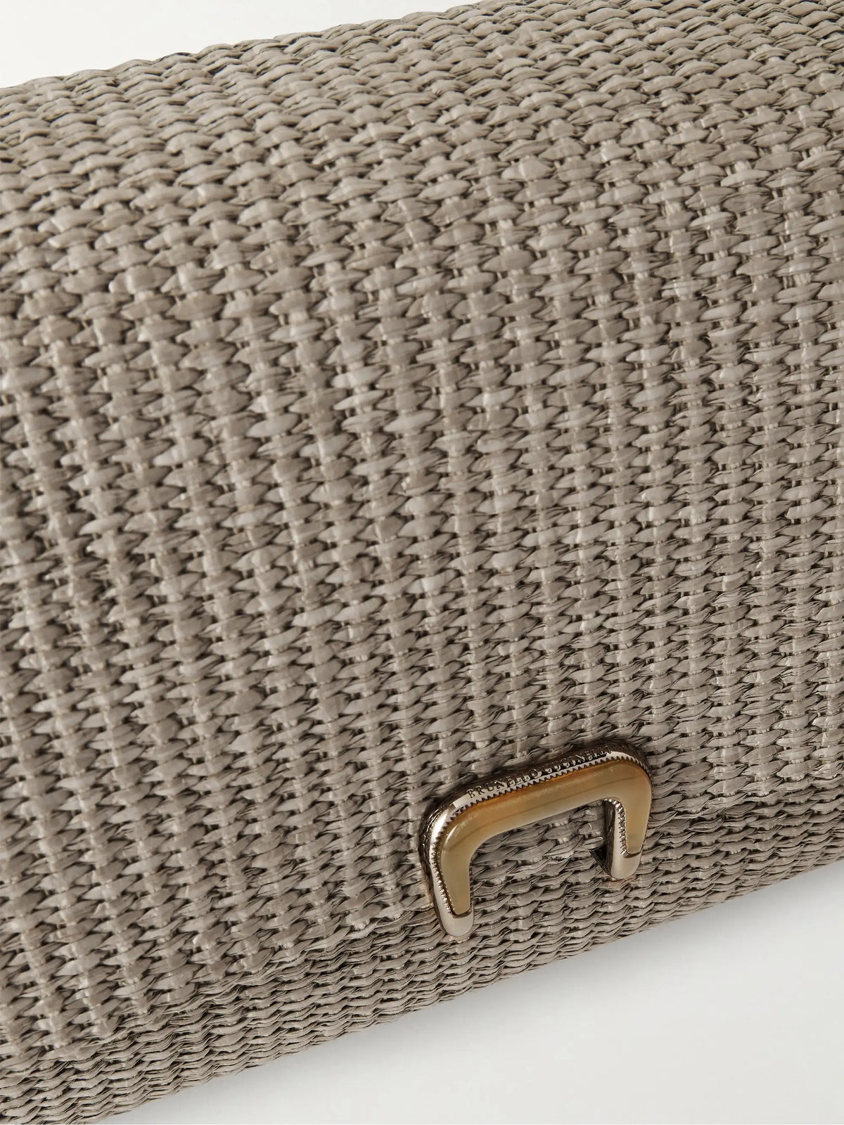 Puffy Raffia Clutch