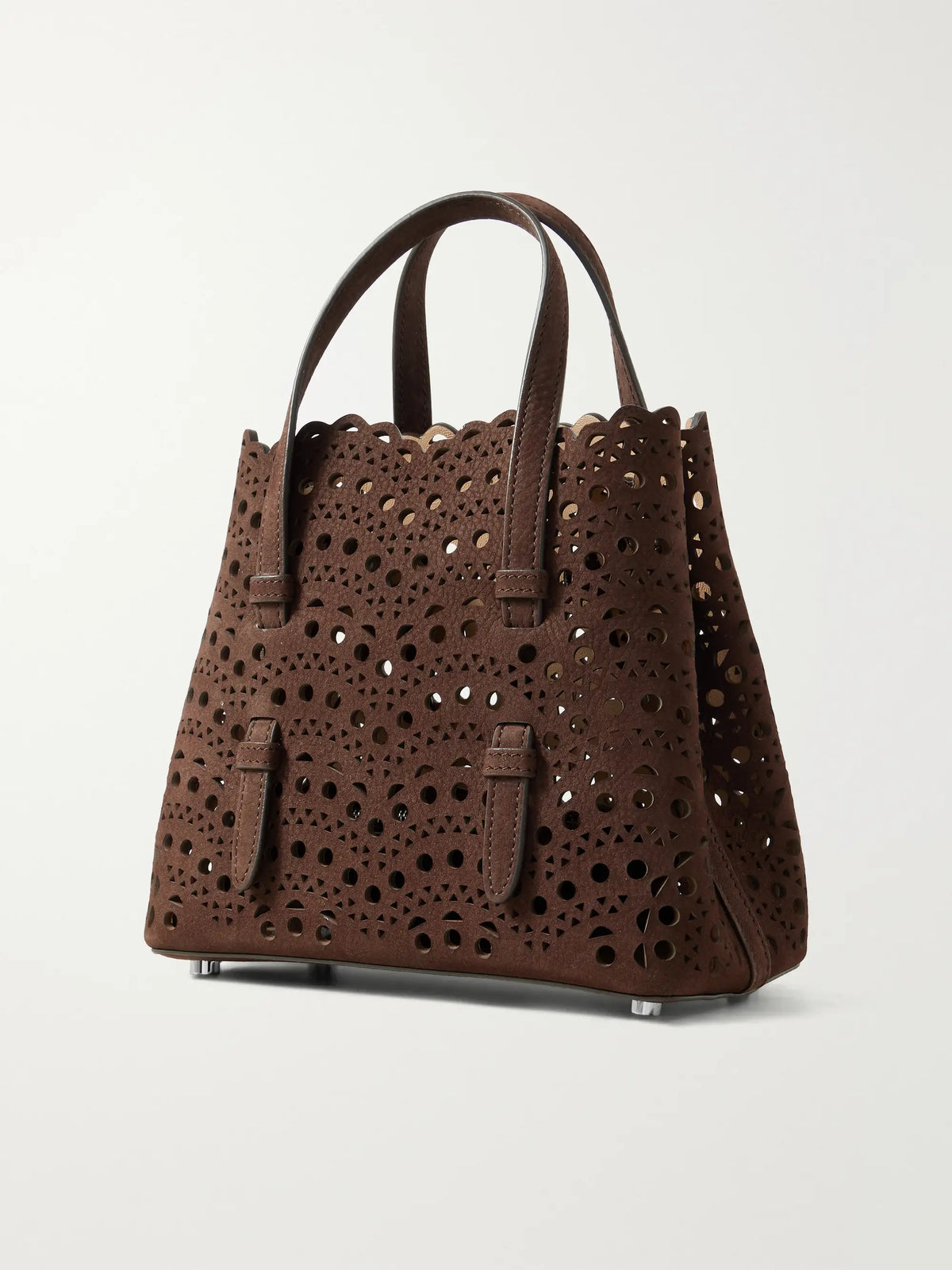 Mina Laser-cut Suede Tote