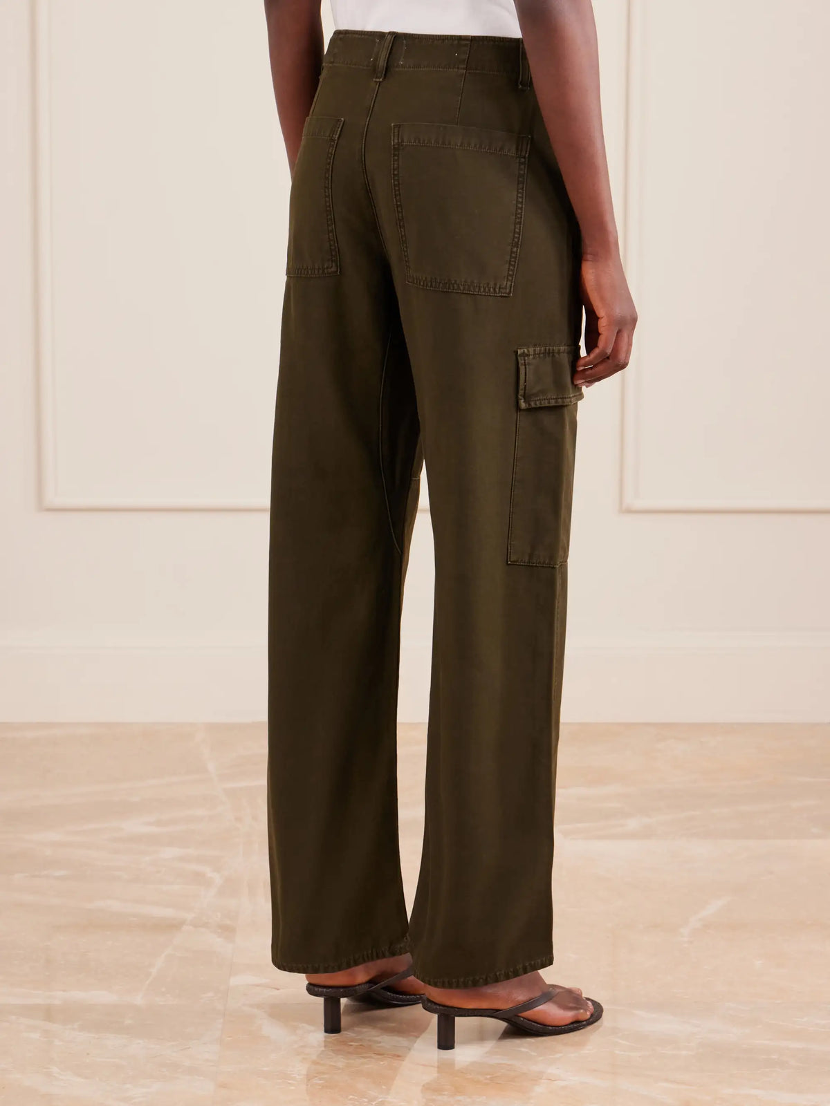 Esme Organic Cotton-twill Wide-leg Cargo Pants