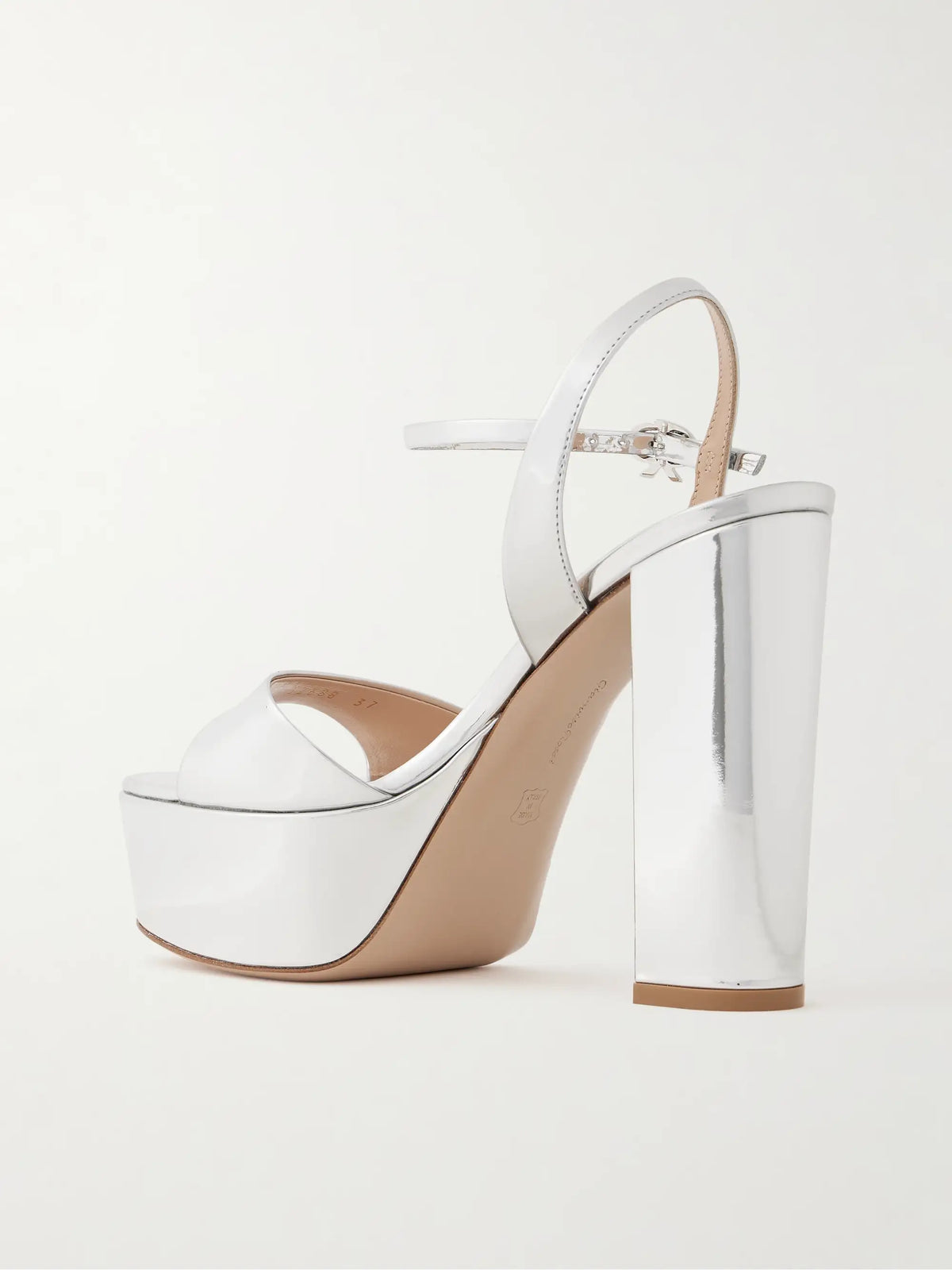 Marlena 85 Mirrored-leather Platform Sandals