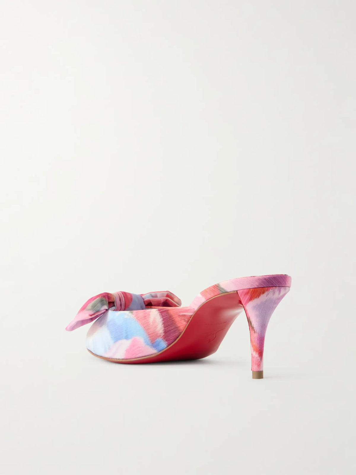 Mulazee 60 Crepe De Chine Kitten Heel Mules