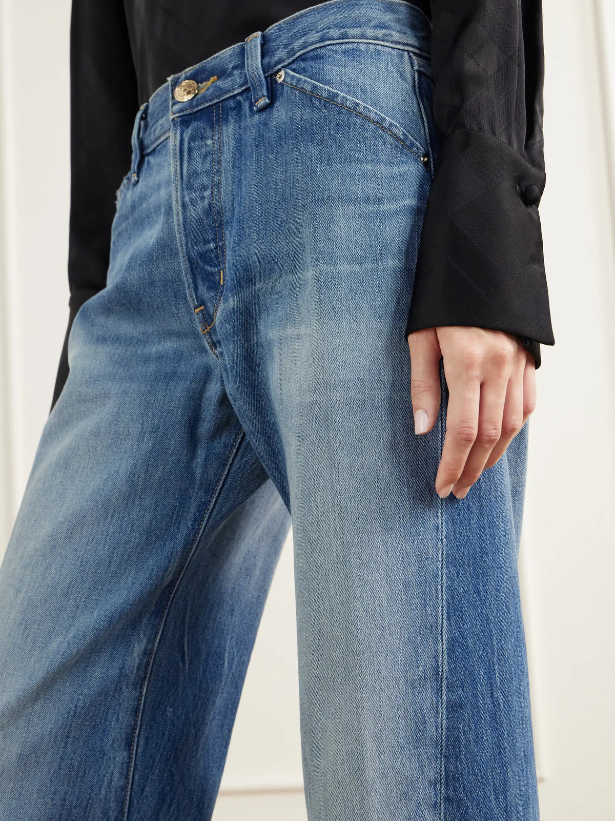 RÙADH The Bijou Cropped Recycled Low-rise Straight-leg Jeans
