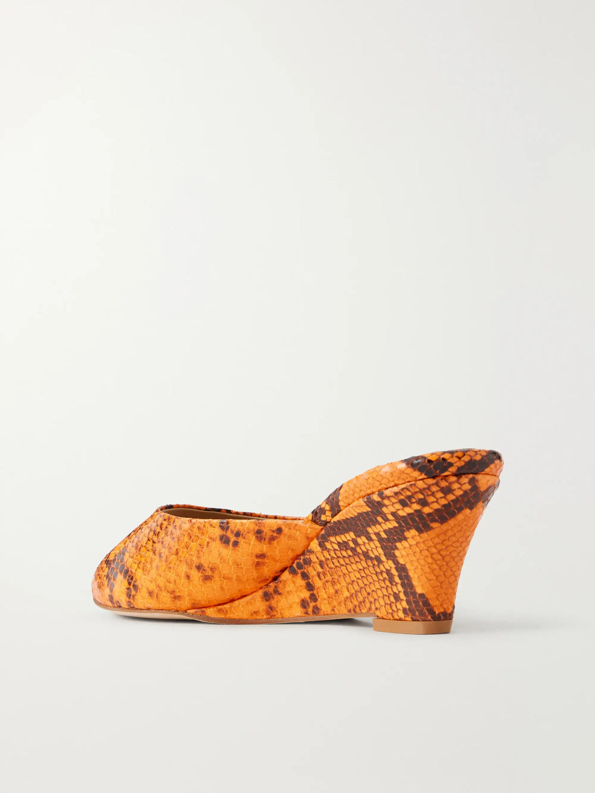 The Kit Snake-effect Leather Mules
