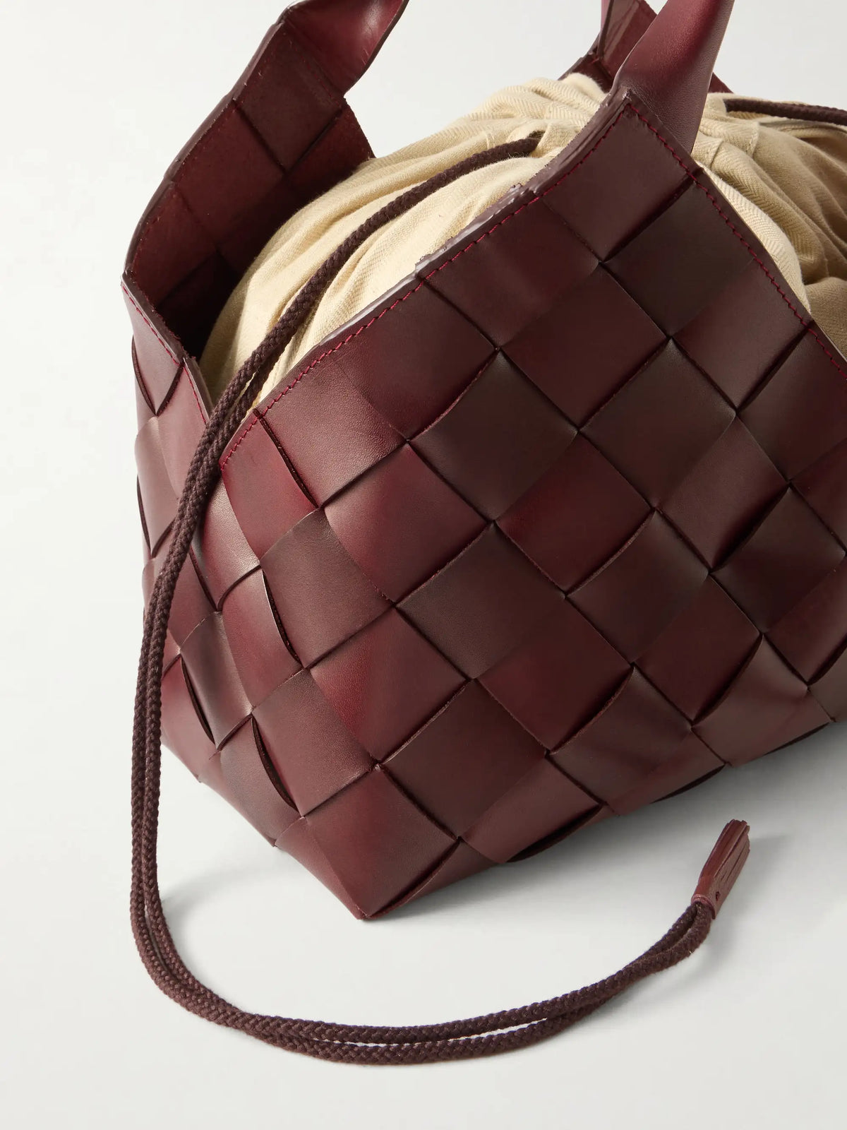 Castello Woven Leather Shoulder Bag