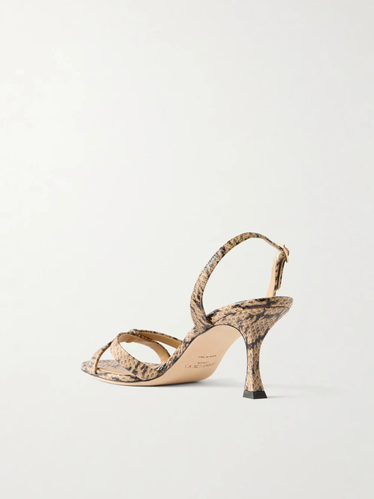 Elsy 70 Snake-effect Leather Sandals