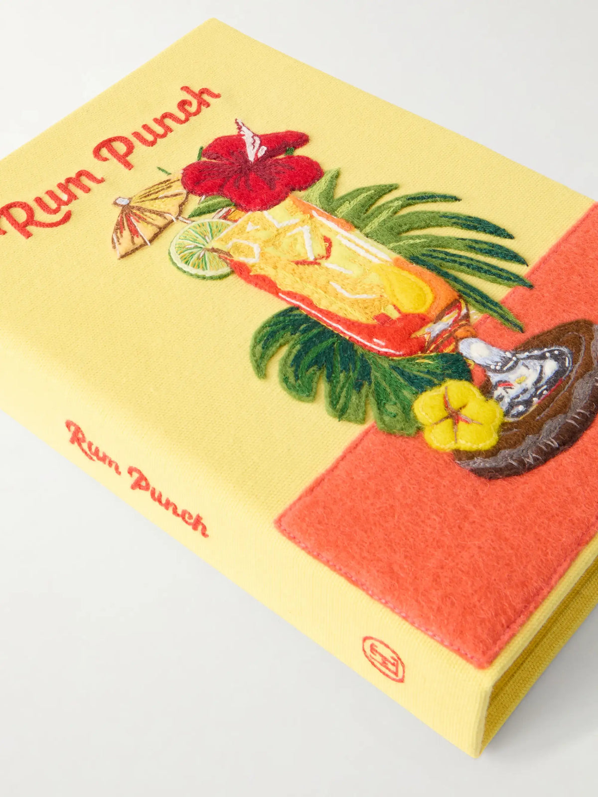 Rum Punch Appliquéd Embroidered Canvas Clutch