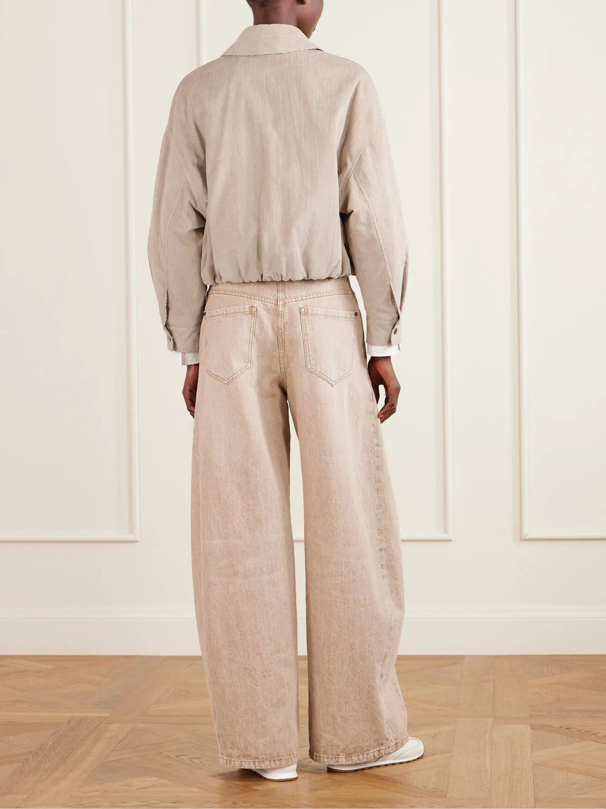 Brunello Cucinelli Embellished Padded Cotton-blend Corduroy Bomber Jacket