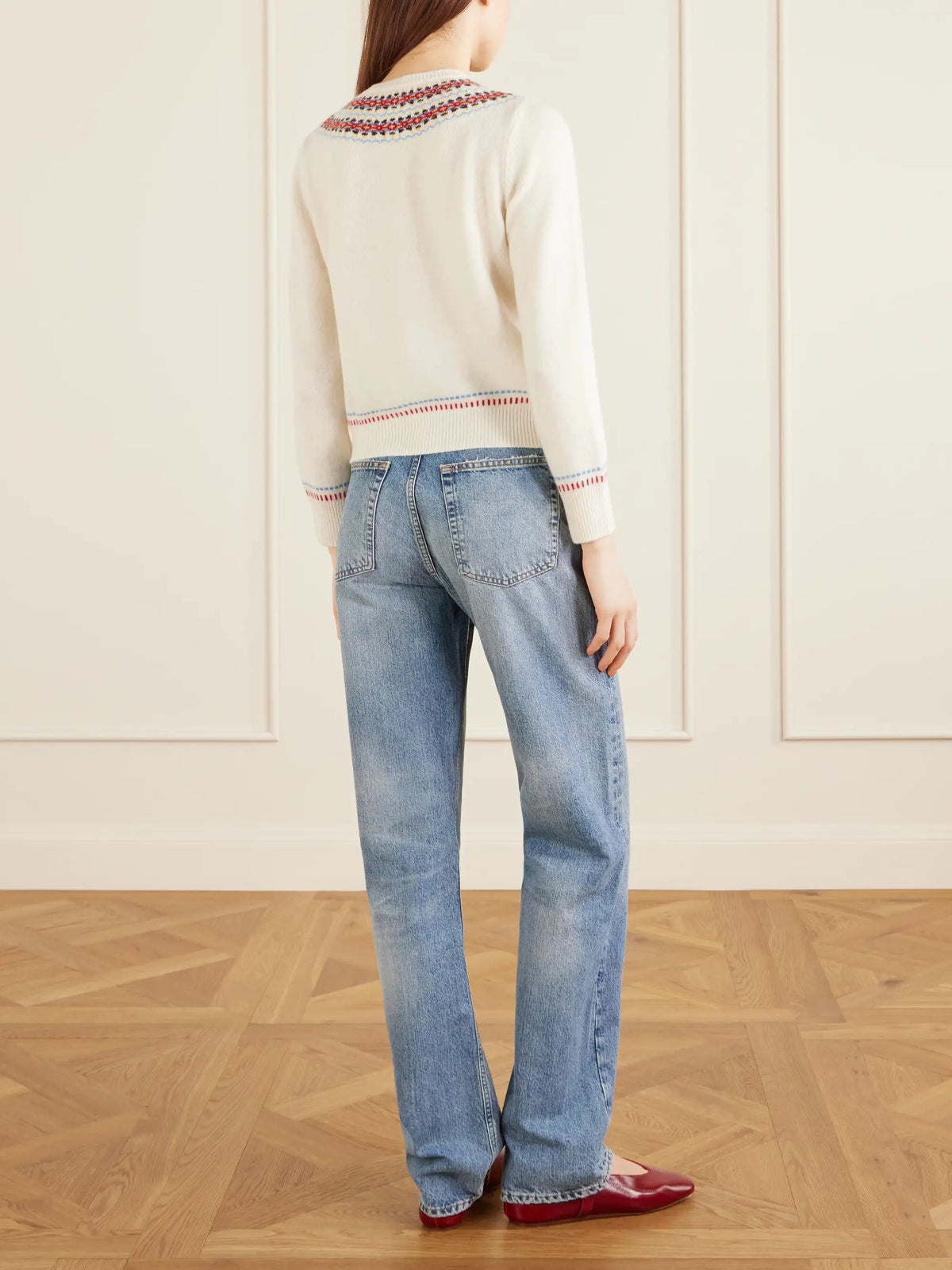 DÔEN Olympe Embroidered Wool And Cashmere-blend Cardigan
