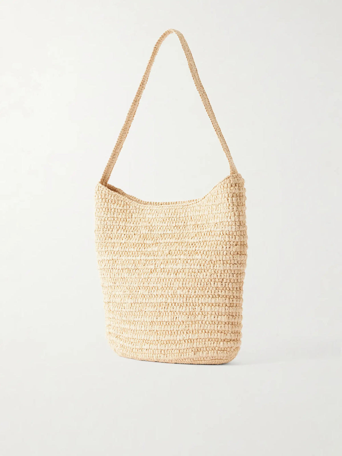 Alma Leather-trimmed Raffia Tote