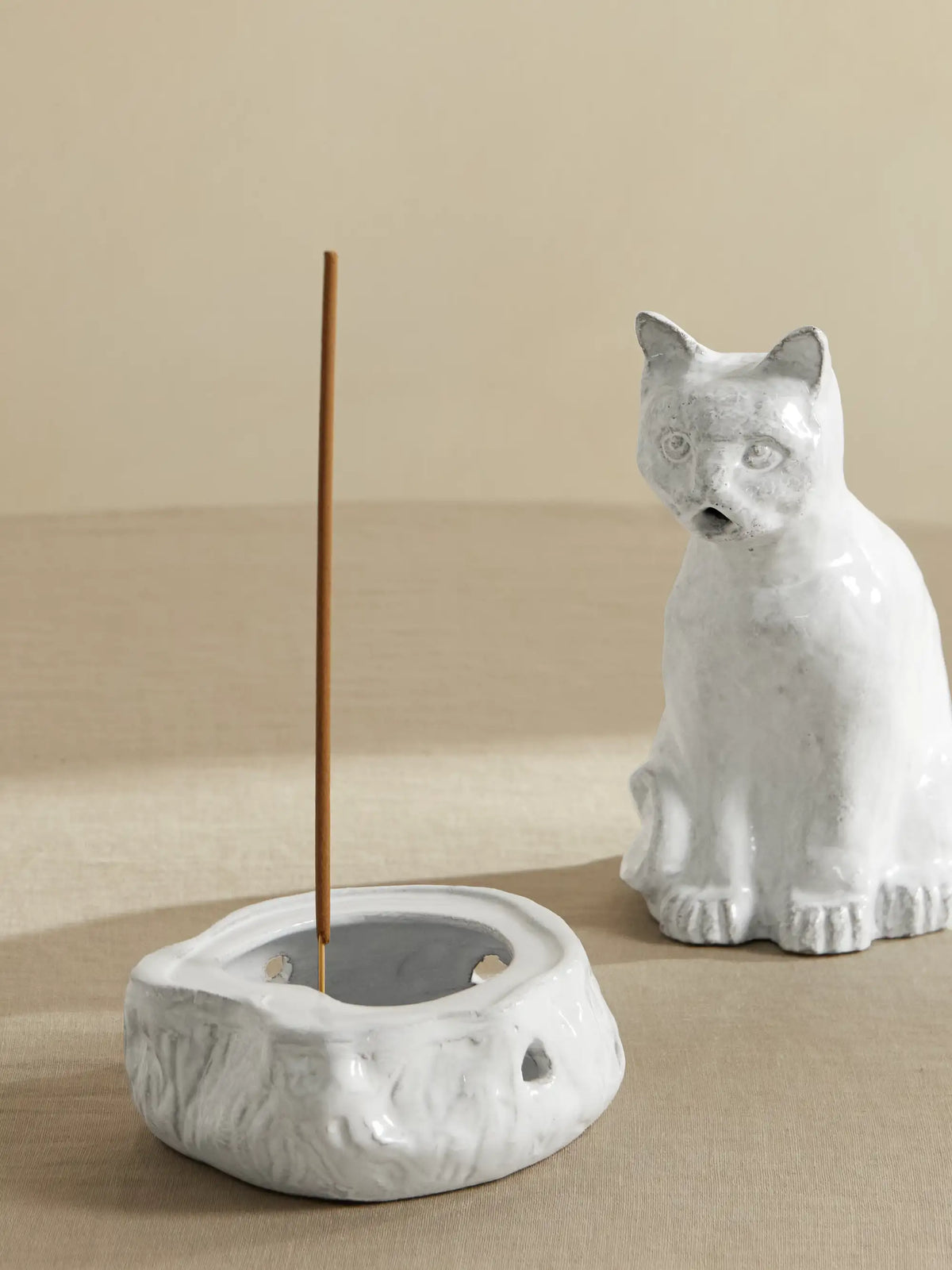 + Setsuko Cat Ceramic Incense Burner