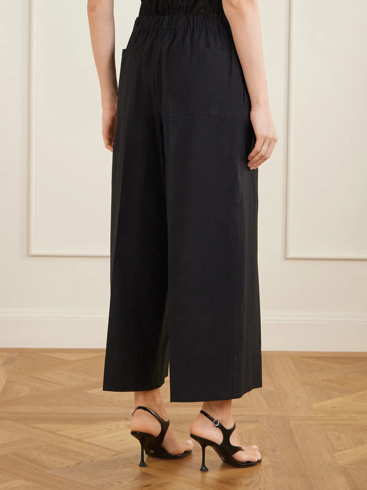 TOTEME Wide Summer Cotton-blend Wide-leg Pants