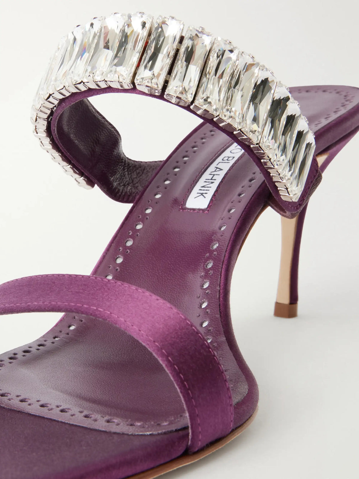 Sakobay 70 Crystal-embellished Satin Sandals