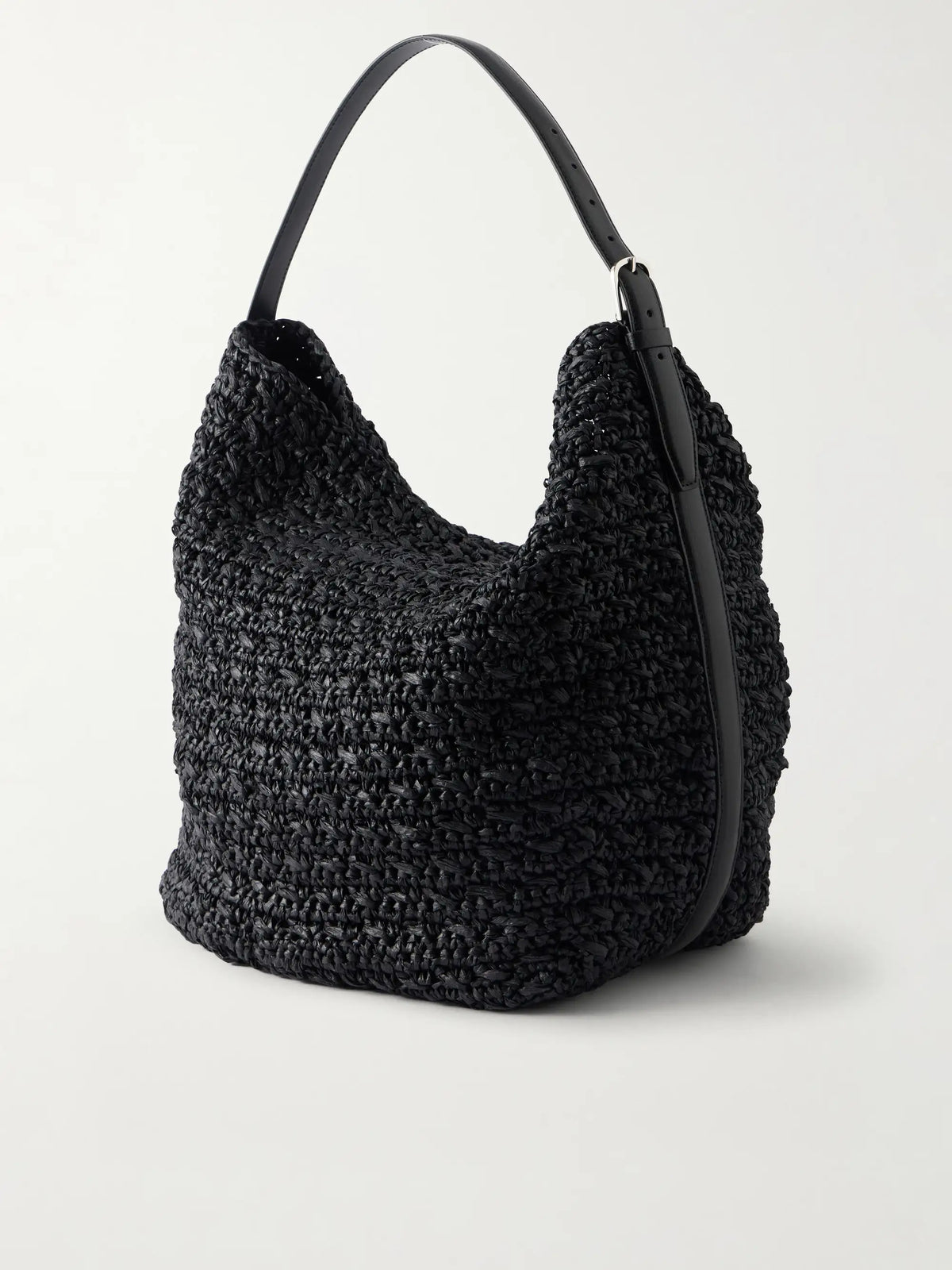 Belted Raffia Tote