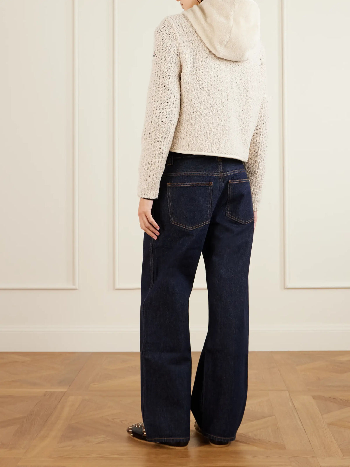 Hooded Fleece And Wool-blend Bouclé Cardigan