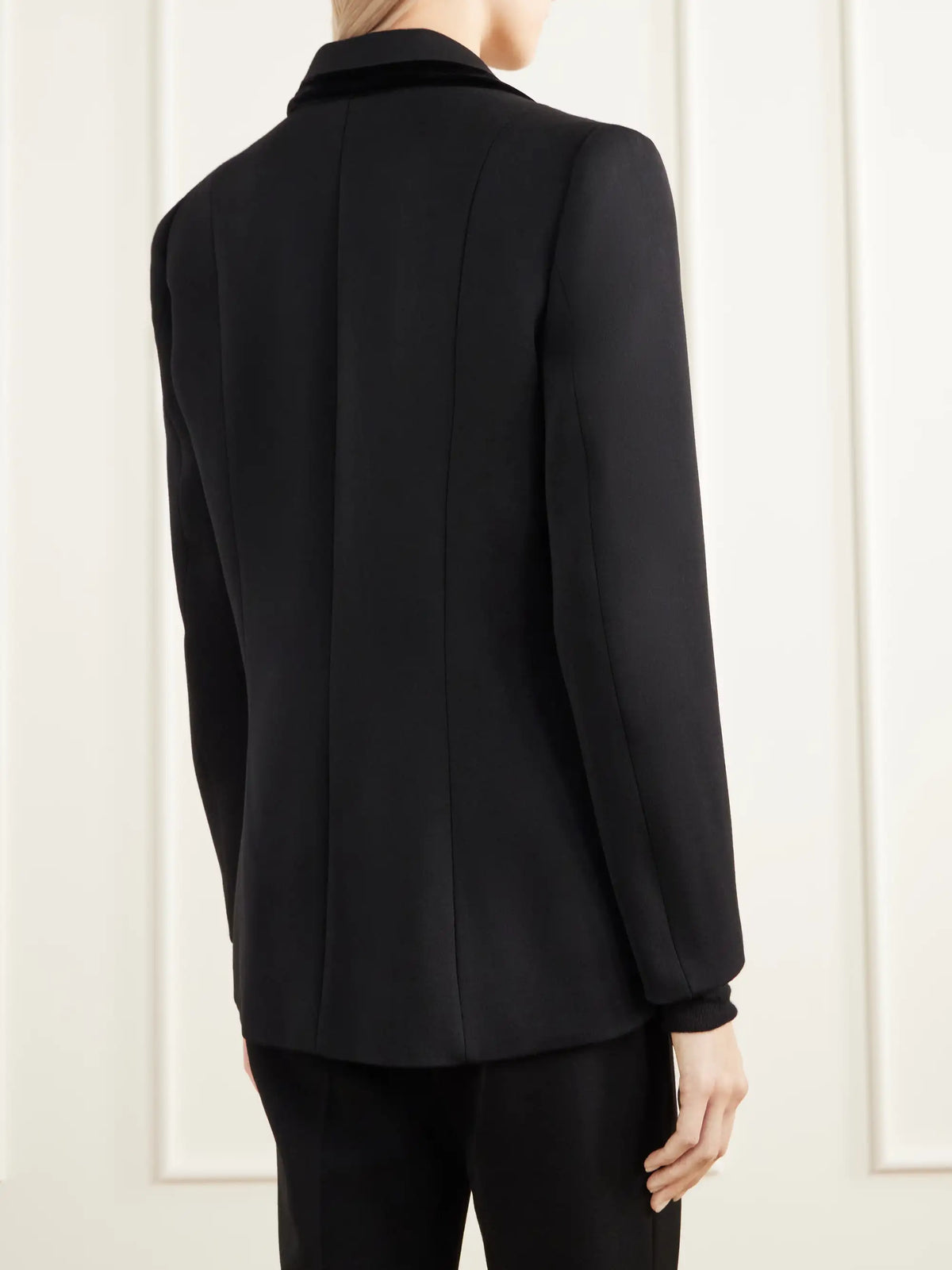 The Row Celinde Velvet-trimmed Wool-blend Twill Jacket