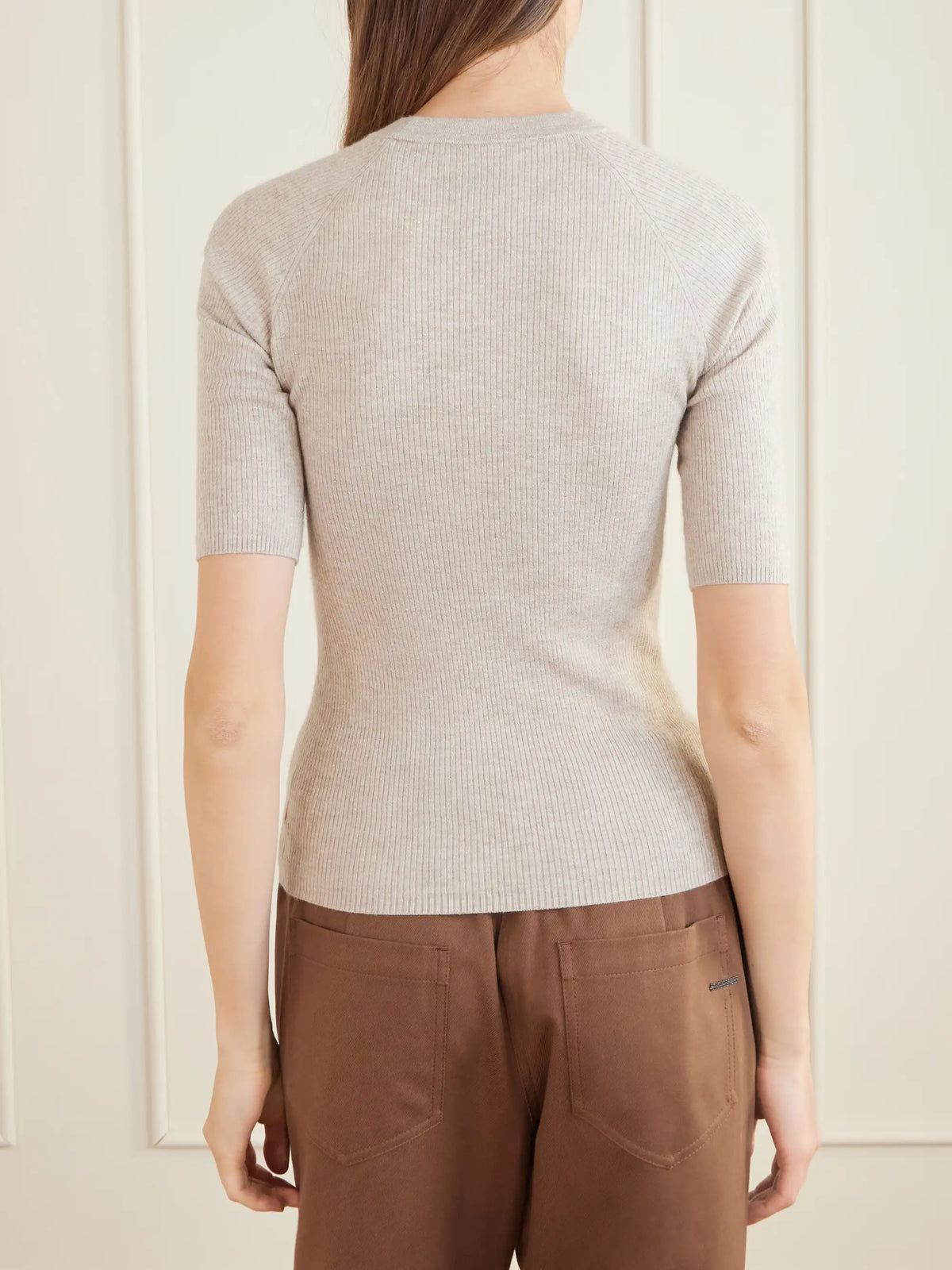 Brunello Cucinelli Ribbed-knit T-shirt