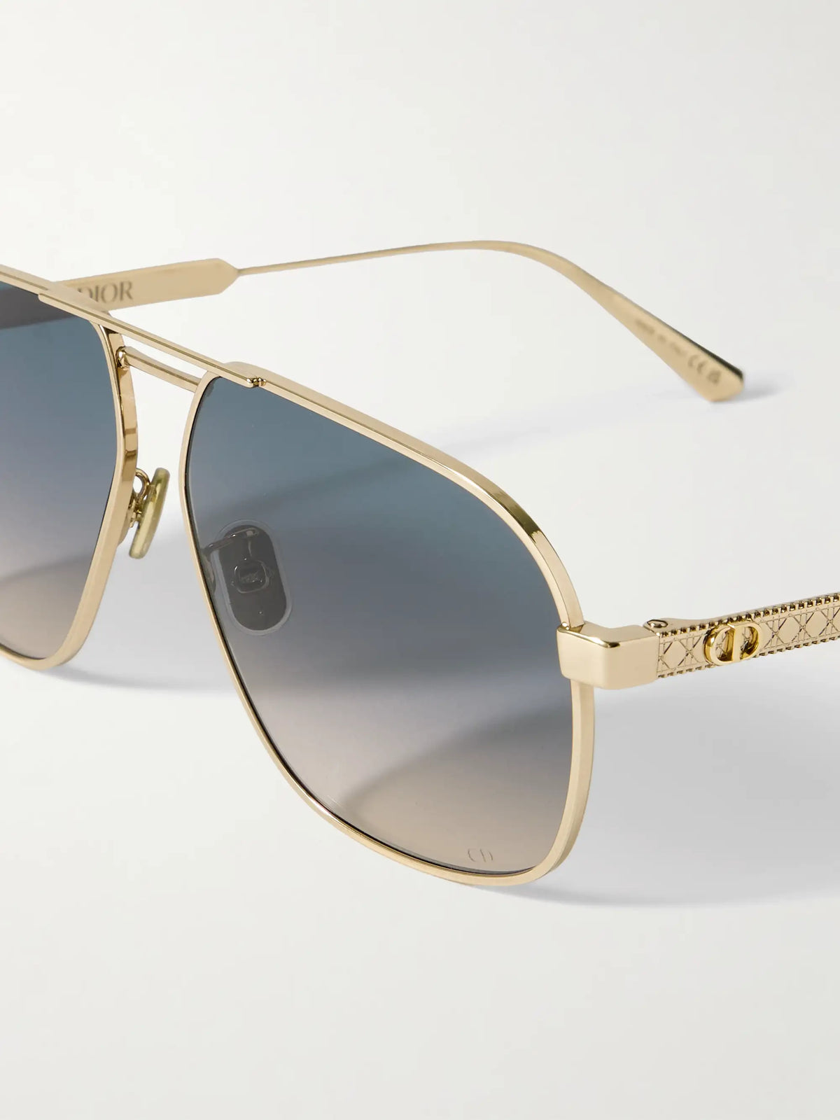 Diorcannage A3u Aviator-style Rose Gold-tone Sunglasses