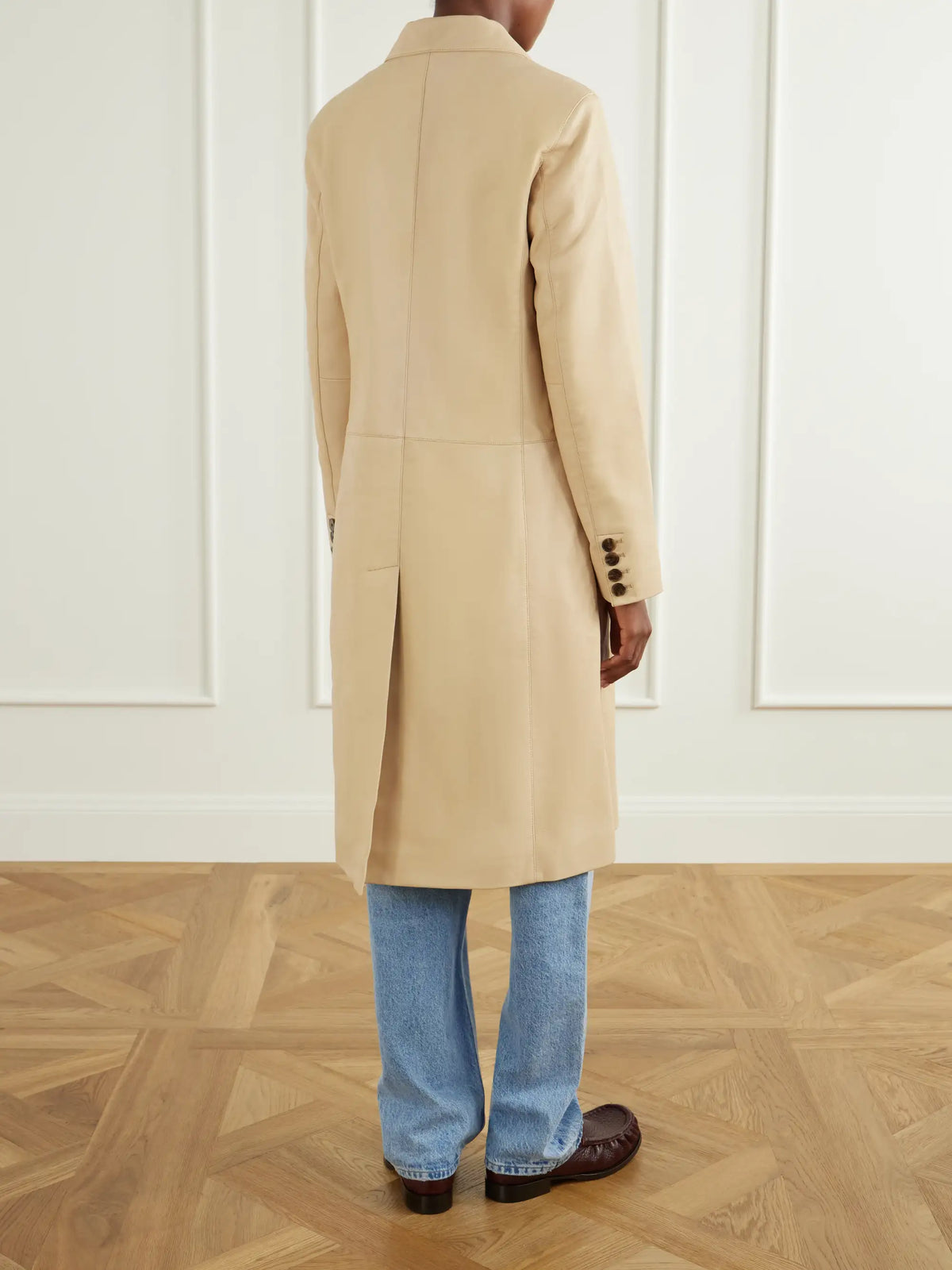 STAUD Wyatt Leather Coat