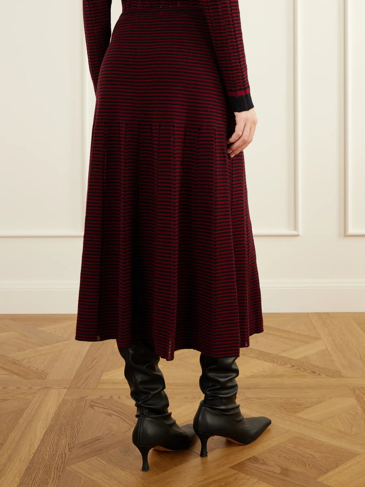 Proenza Schouler White Label Phyllis Striped Wool And Cotton-blend Maxi Skirt