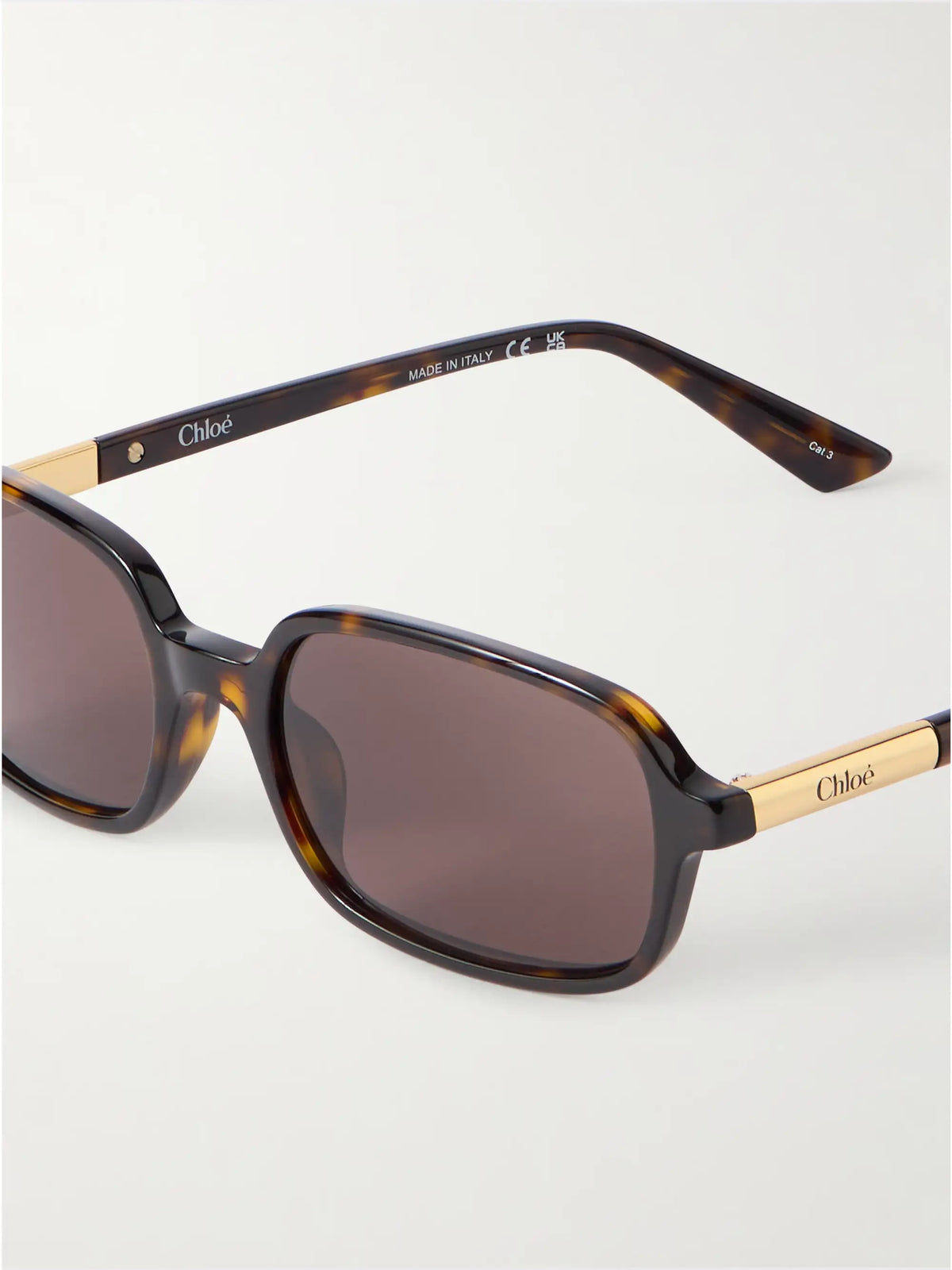 Judy Rectangle-frame Tortoiseshell Acetate Sunglasses