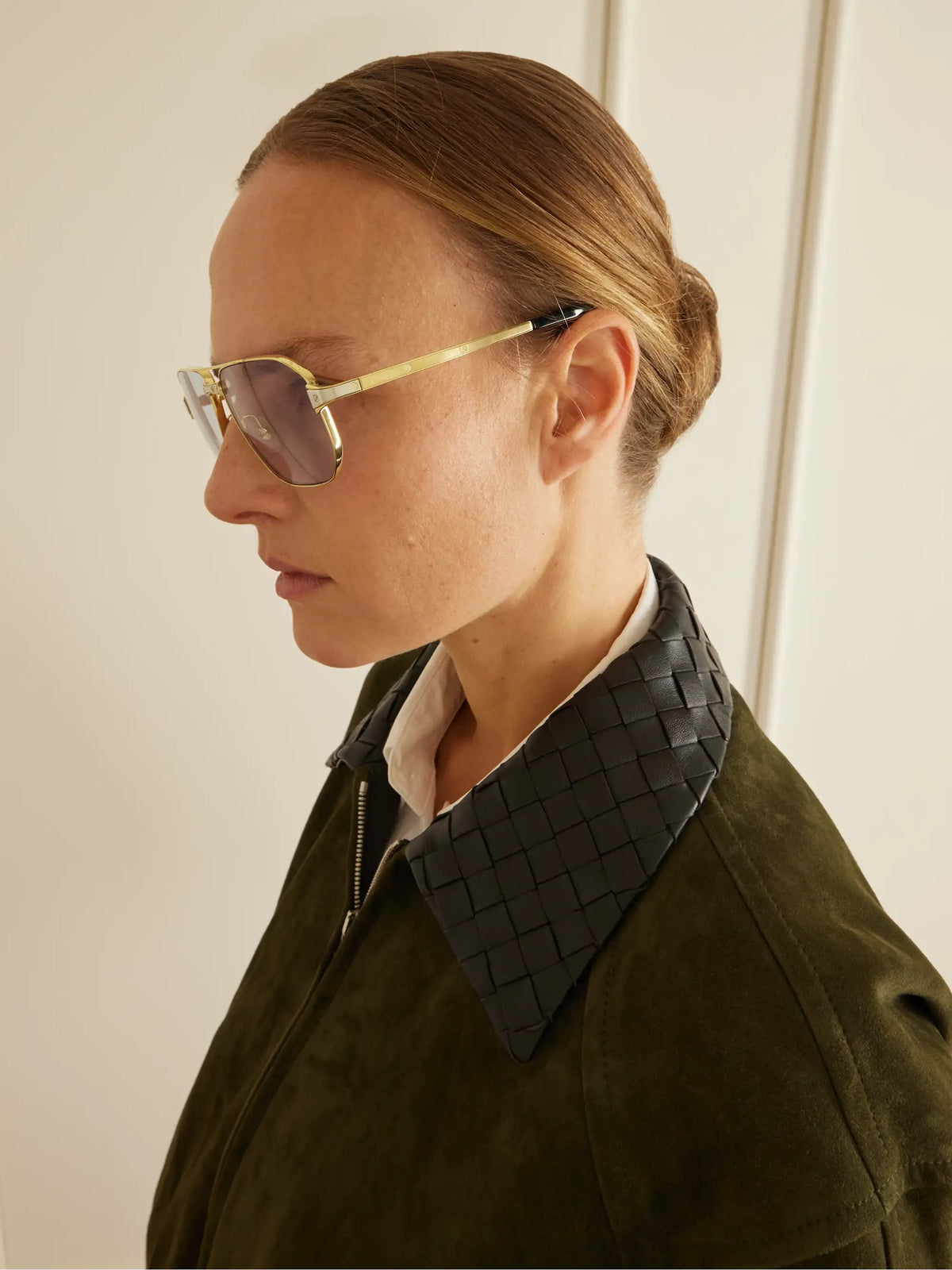 Santos De Cartier Gold- And Silver-tone Aviator-style Sunglasses