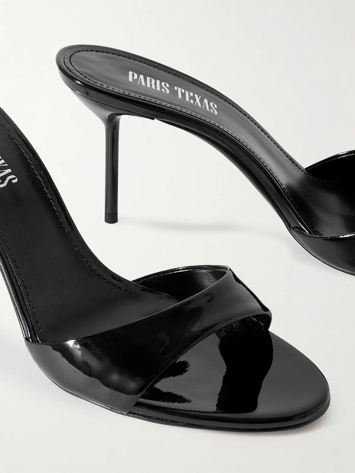 Lidia 70 Patent-leather Mules