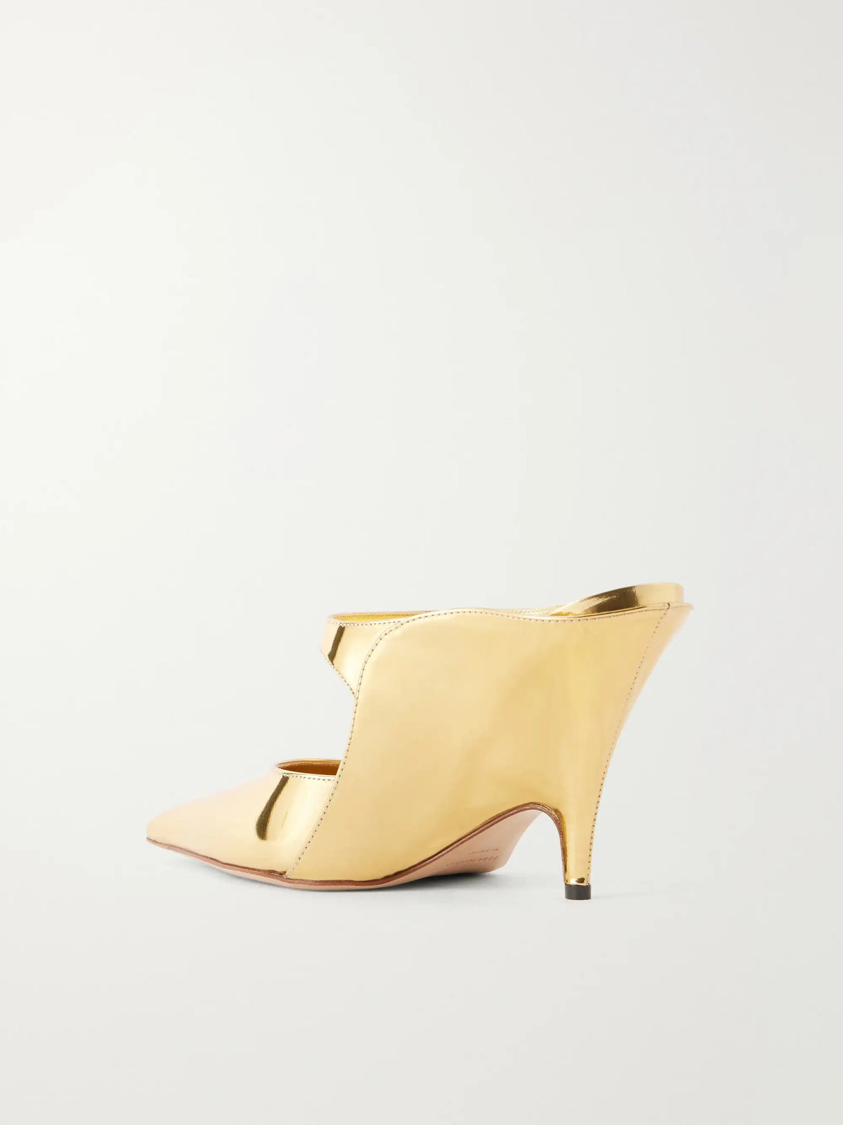 Ferragamo Jasir 95 Metallic Patent-leather Mules