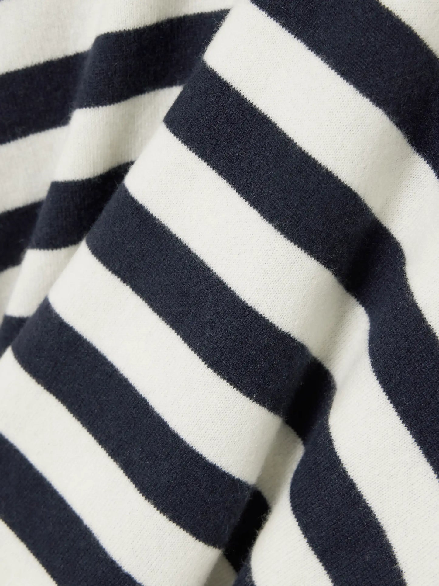 Victoria Oversized Striped Cashmere Polo Sweater
