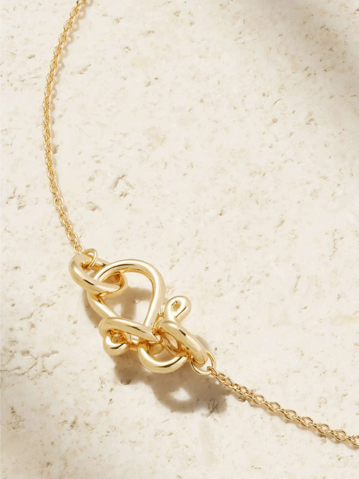 Simple Letter 18-karat Recycled Gold Diamond Necklace