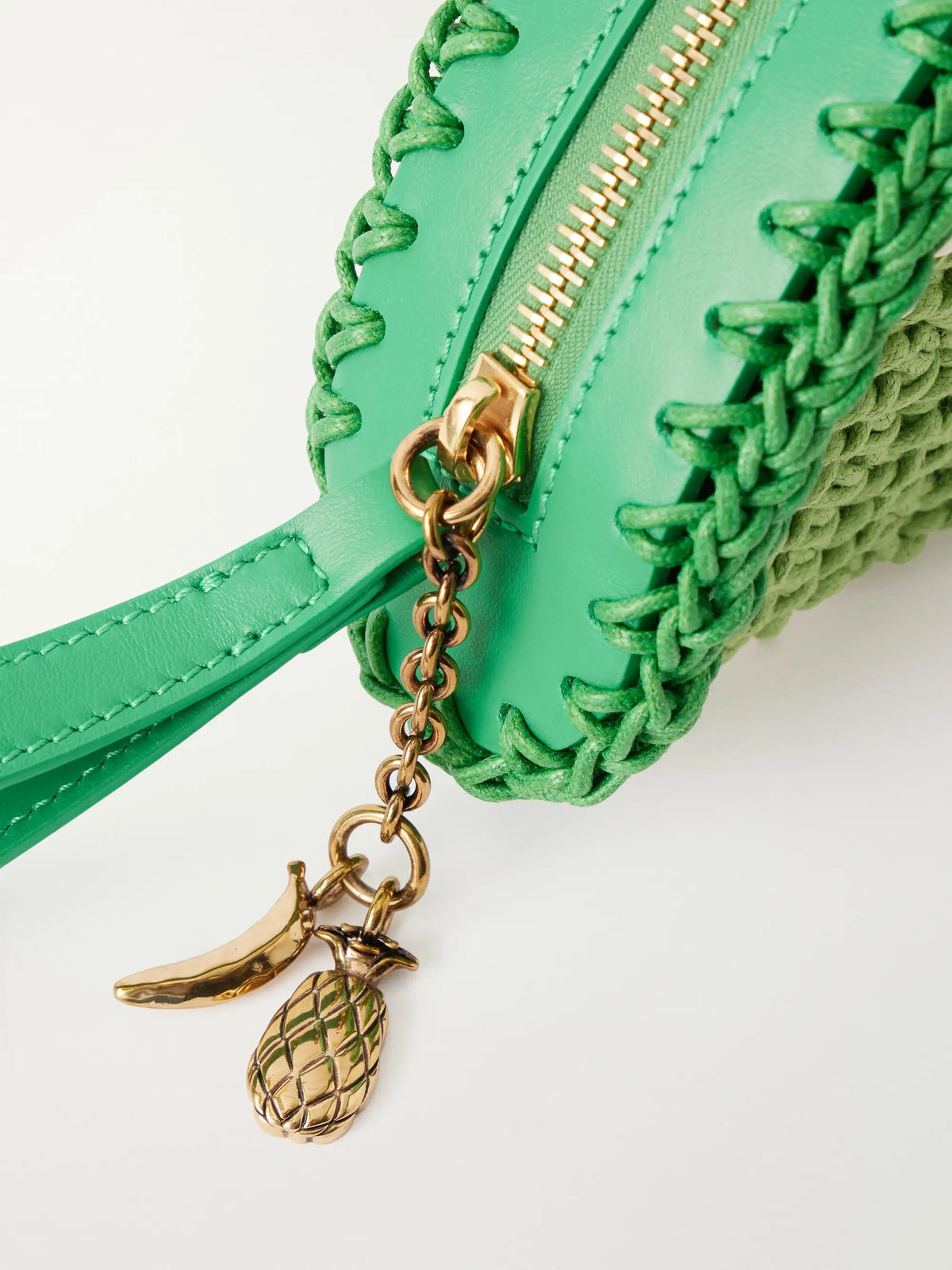 Chloé Tropicus Leather-trimmed Woven Cotton Clutch