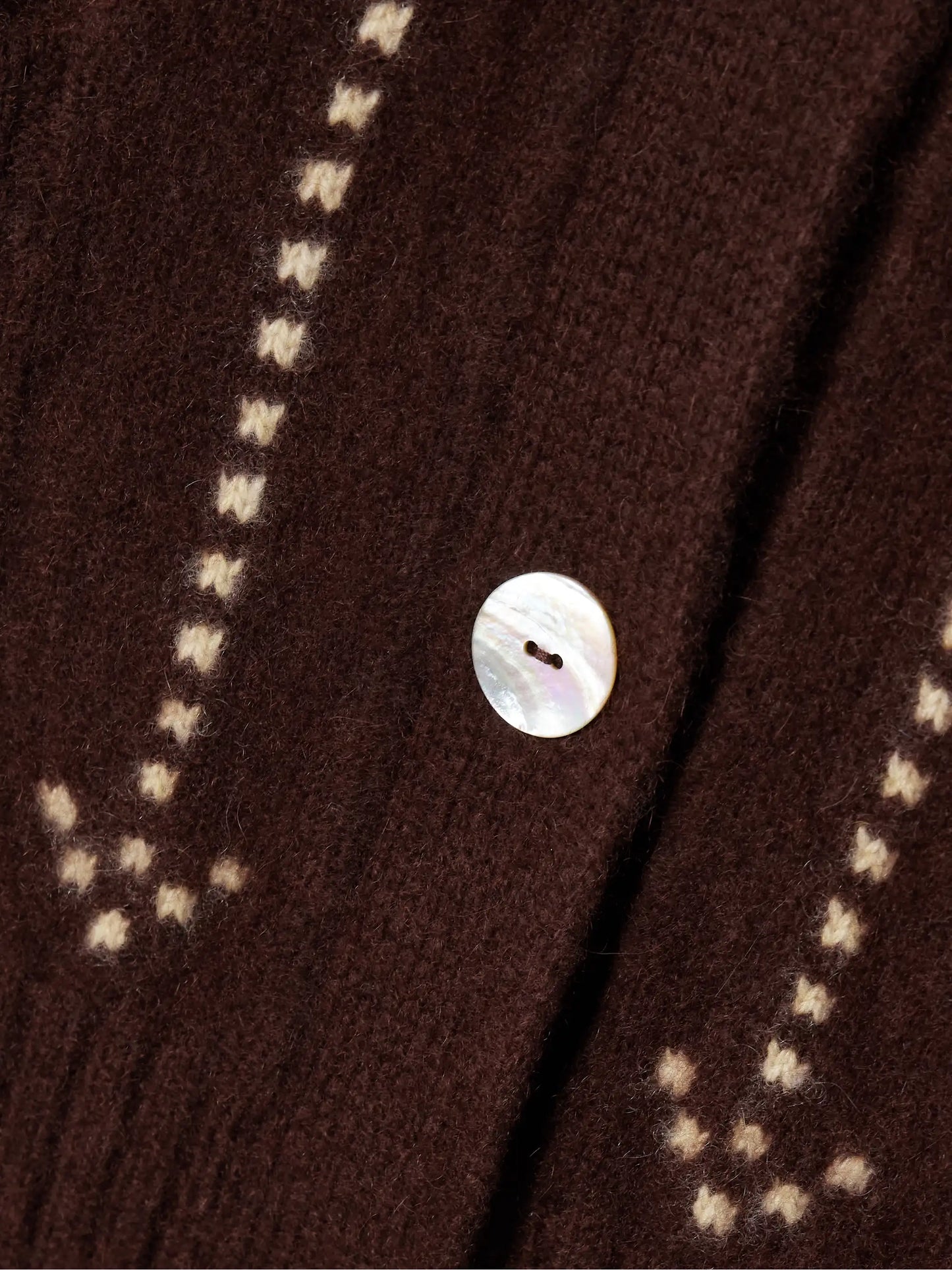 Intarsia-knit Cashmere Cardigan
