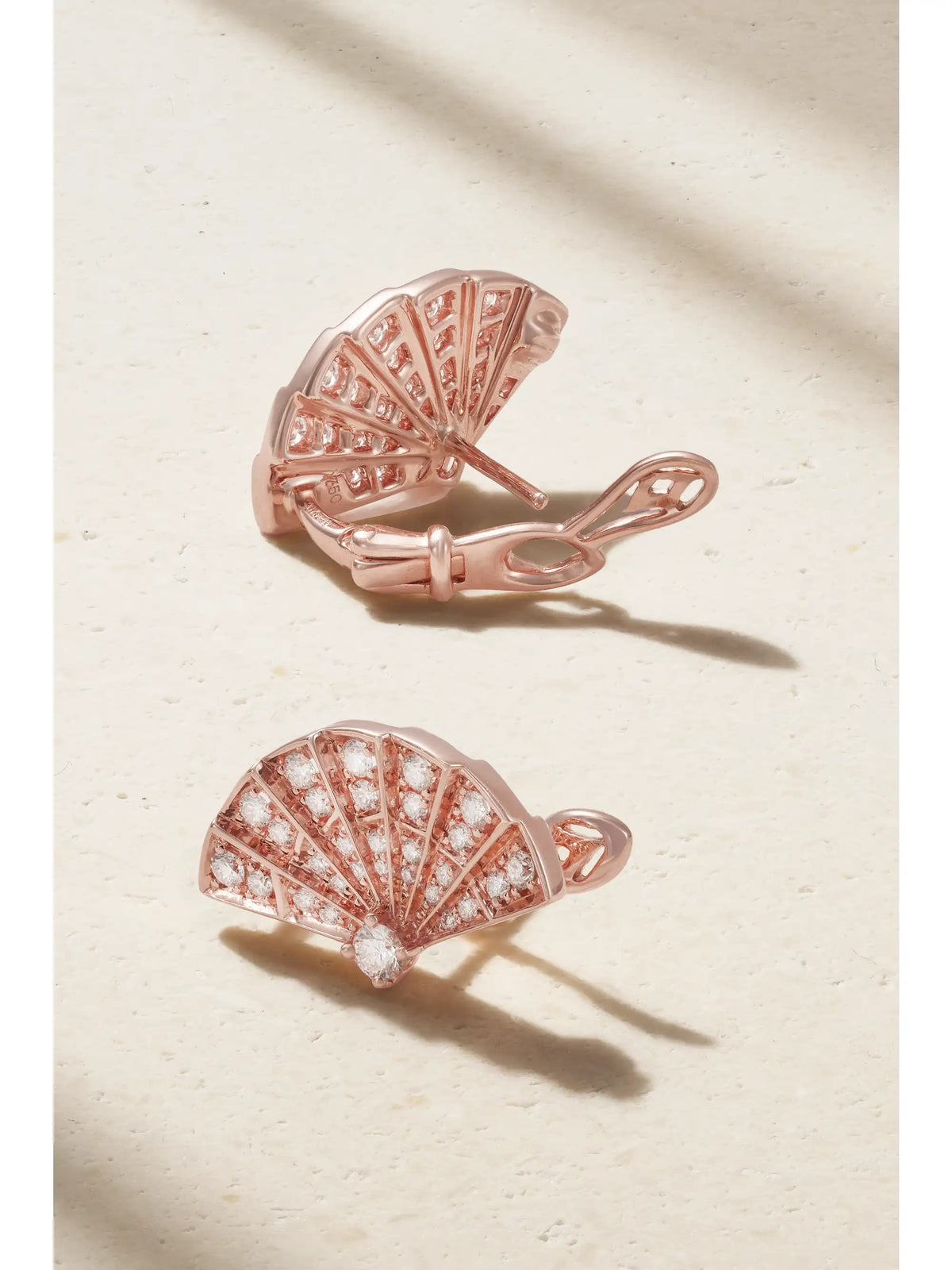 Fanfare Symphony 18-karat Rose Gold Diamond Earrings