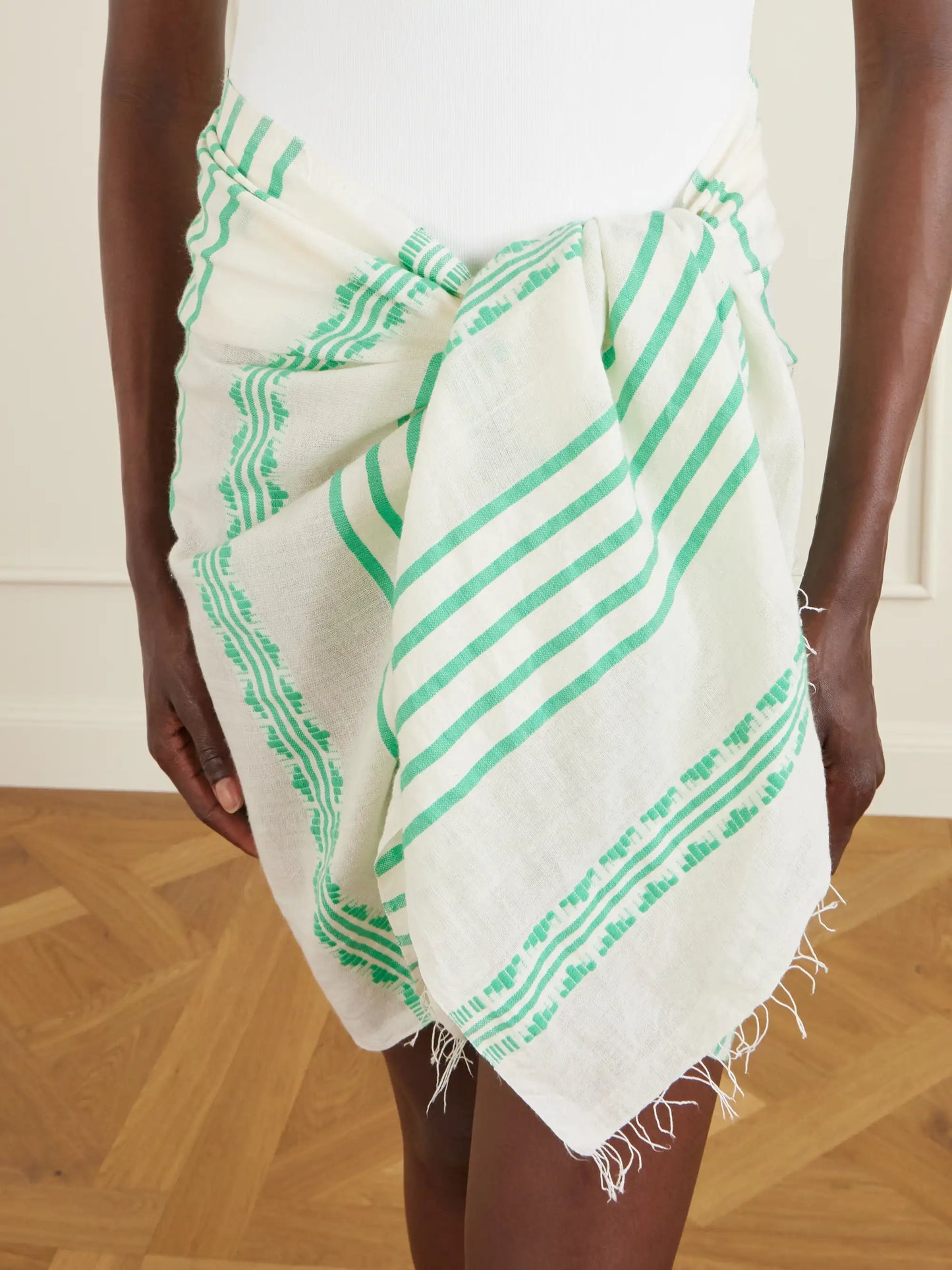 Lema Striped Cotton Cover-up