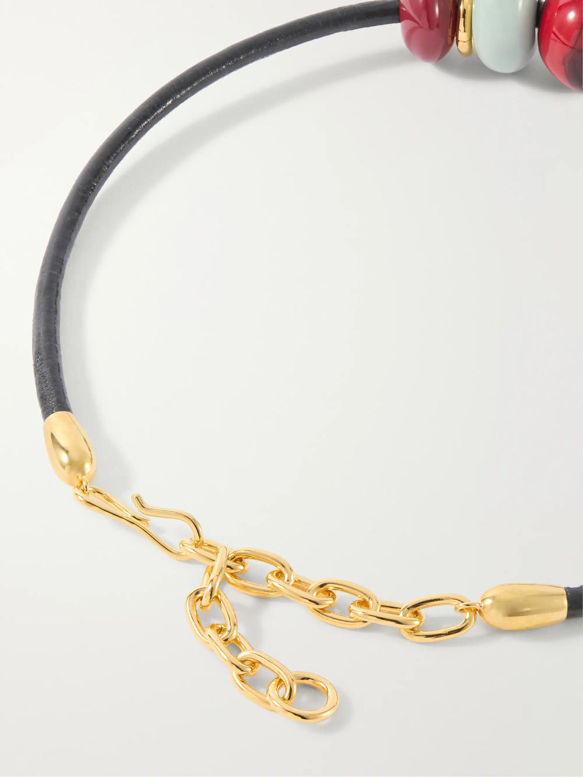 Lizzie Fortunato Piedra Beaded Leather Necklace
