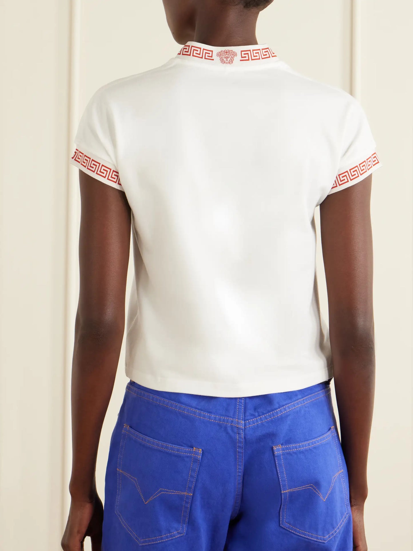 Logo-jacquard Cotton-blend Jersey T-shirt