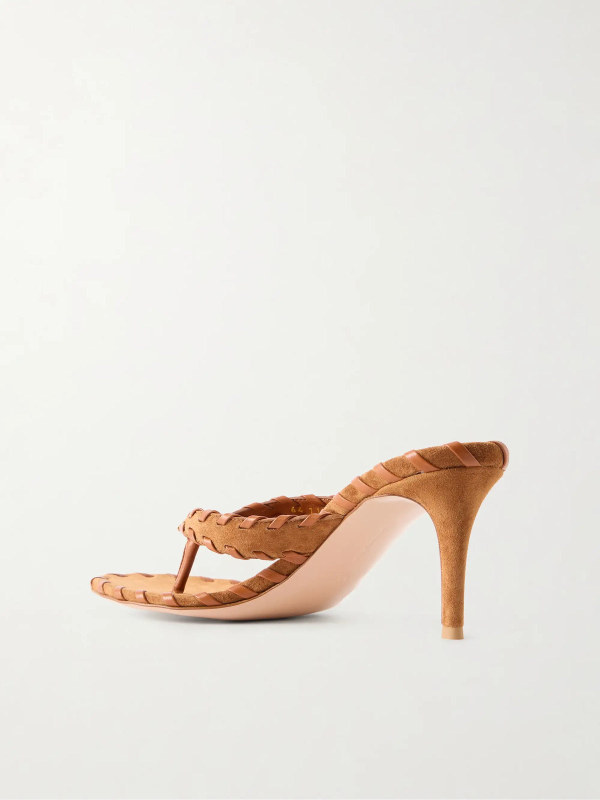 70 Whipstitched Leather-trimmed Suede Sandals