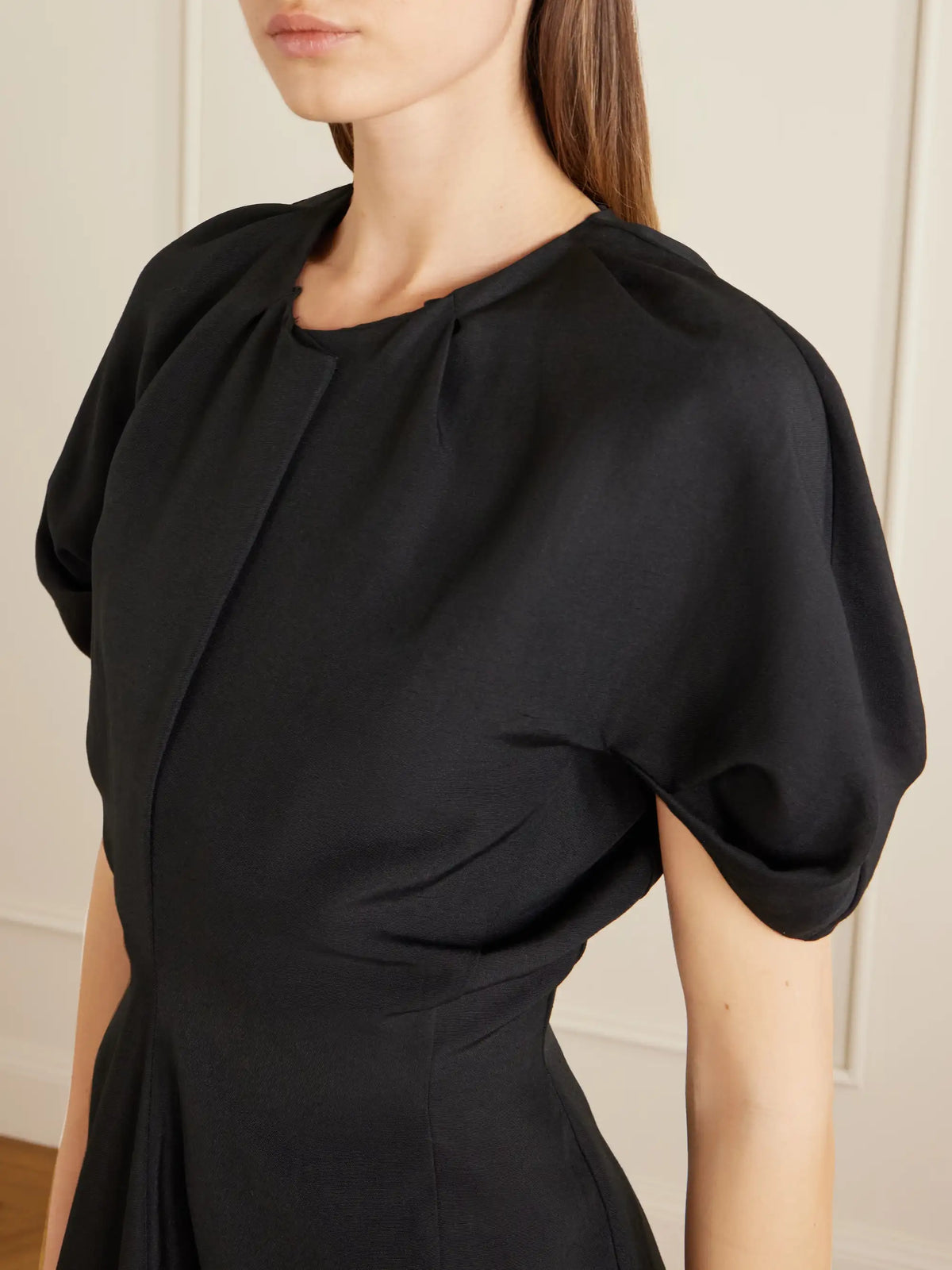 KHAITE Ria Woven Midi Dress