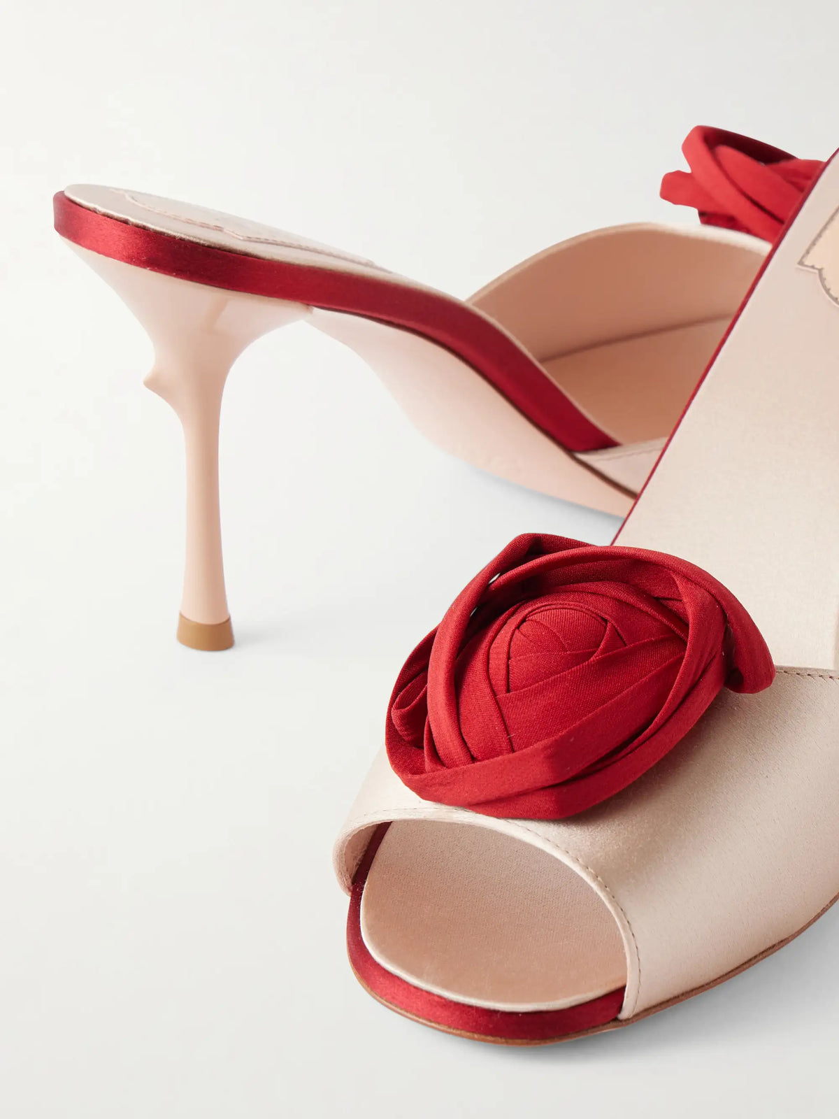 Epine Rose 85 Twill-trimmed Satin Sandals