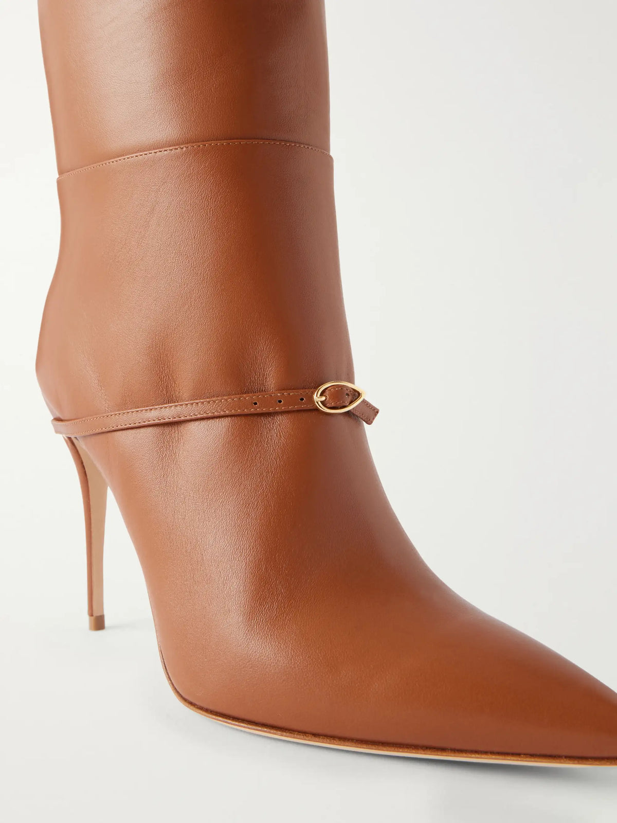 Jennifer Chamandi Cece 105 Buckle-detailed Leather Knee Boots