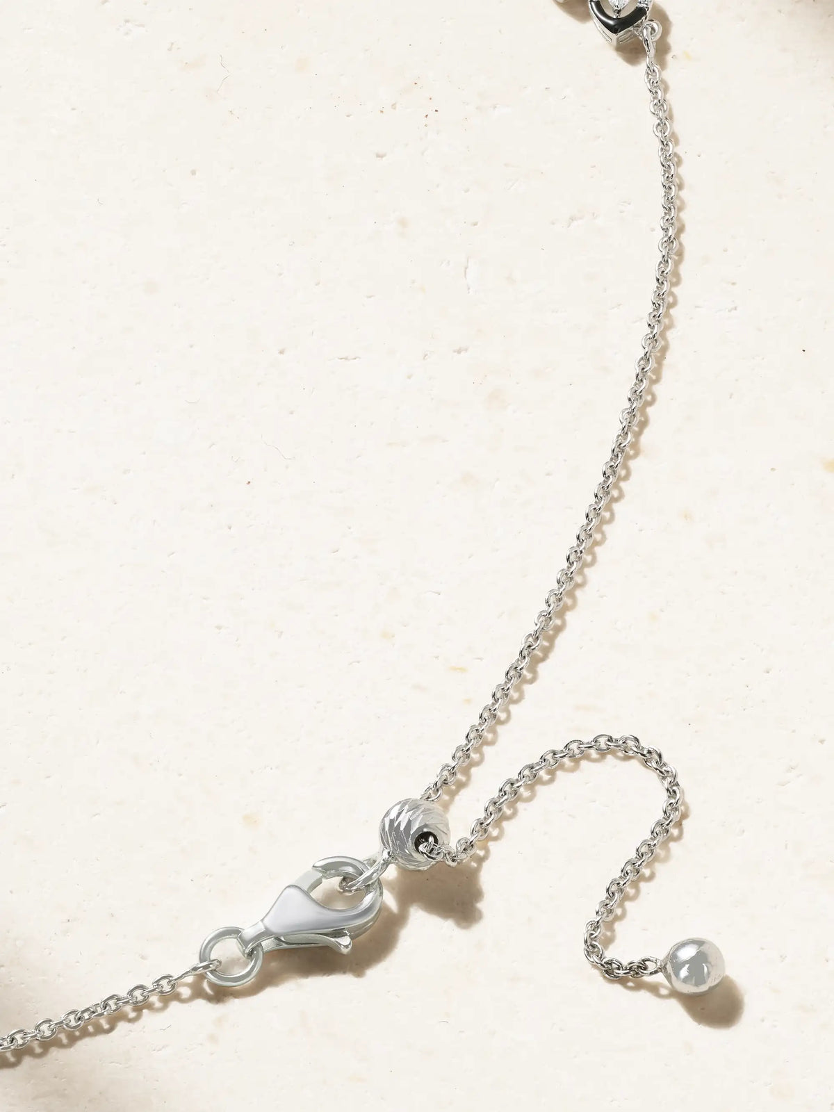 18-karat White Gold, Diamond And Enamel Choker