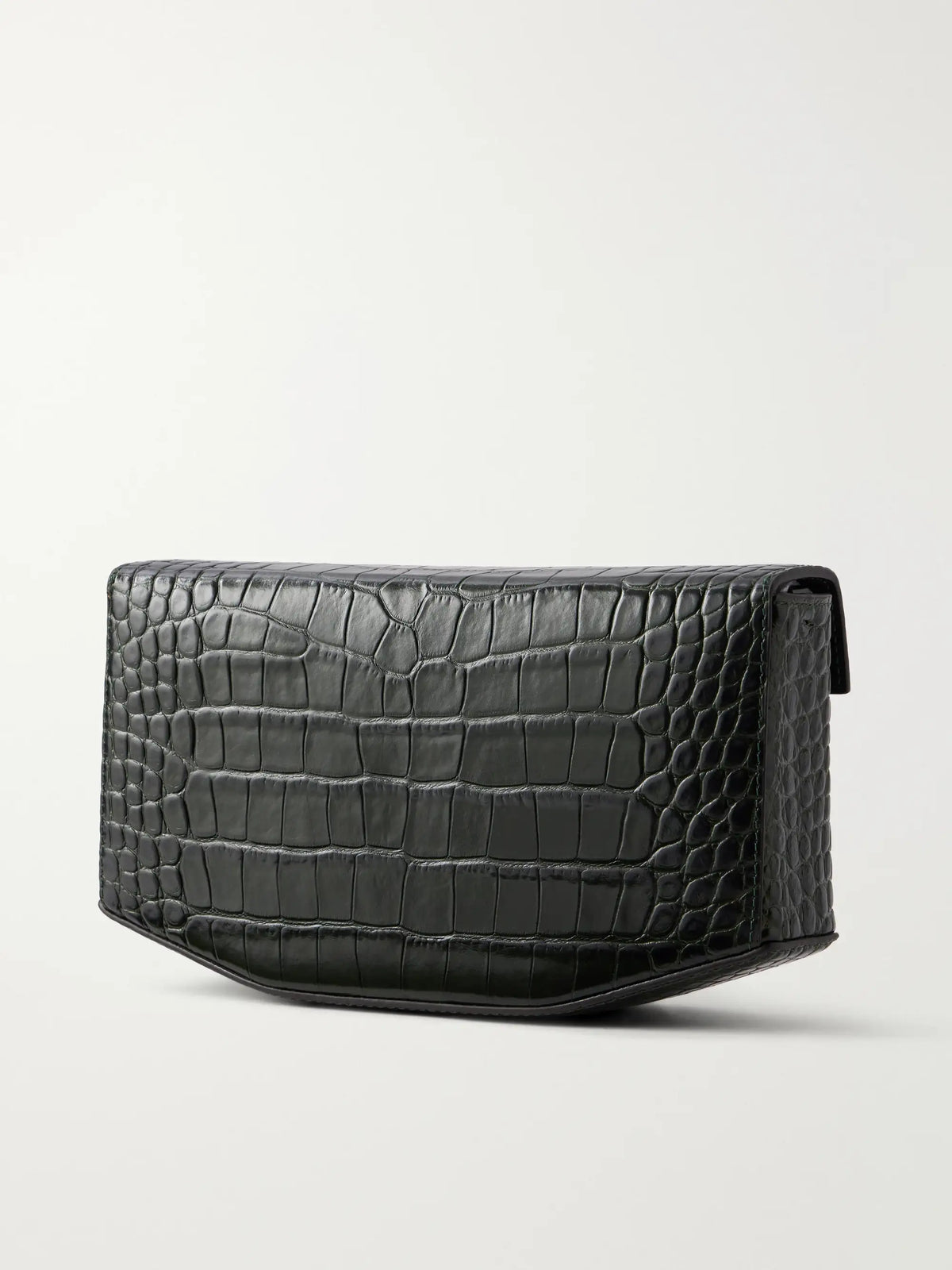 Clip Croc-effect Leather Shoulder Bag