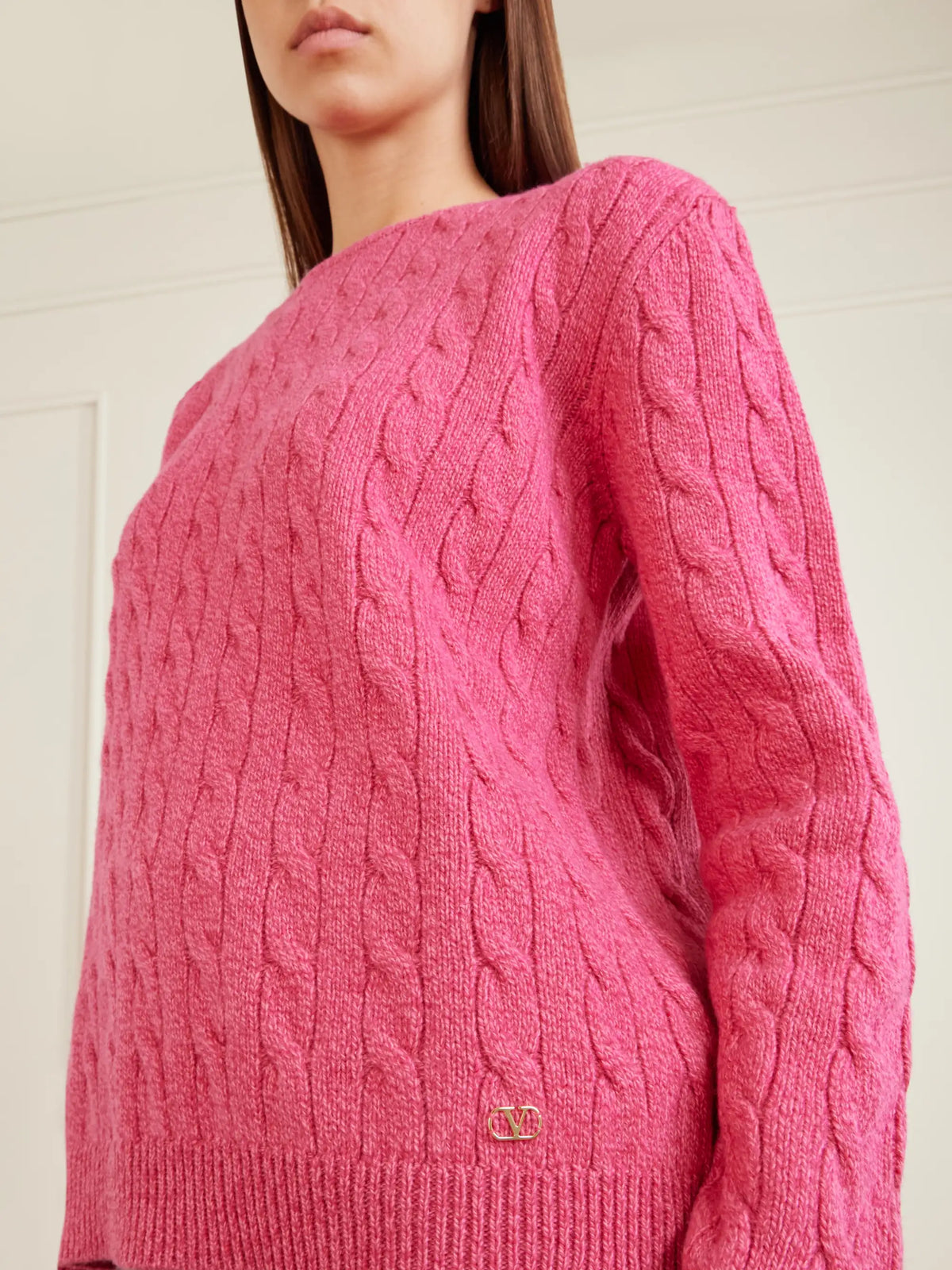 Cable-knit Virgin Wool Sweater