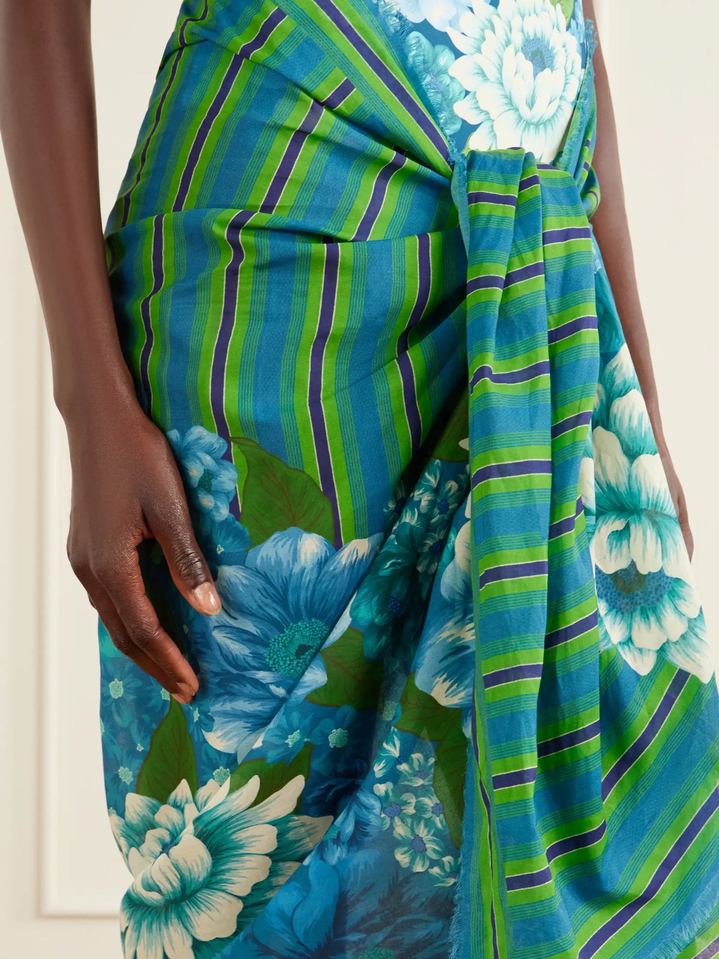 Margo Printed Organic Cotton-voile Pareo