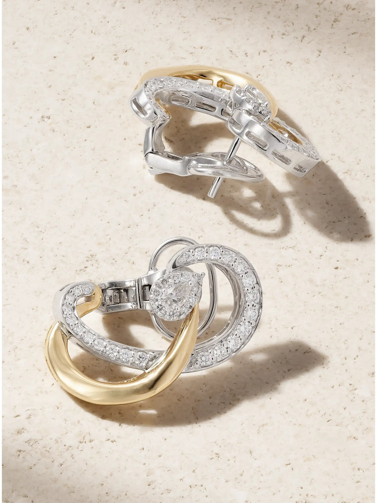 18-karat Yellow And White Gold Diamond Earrings